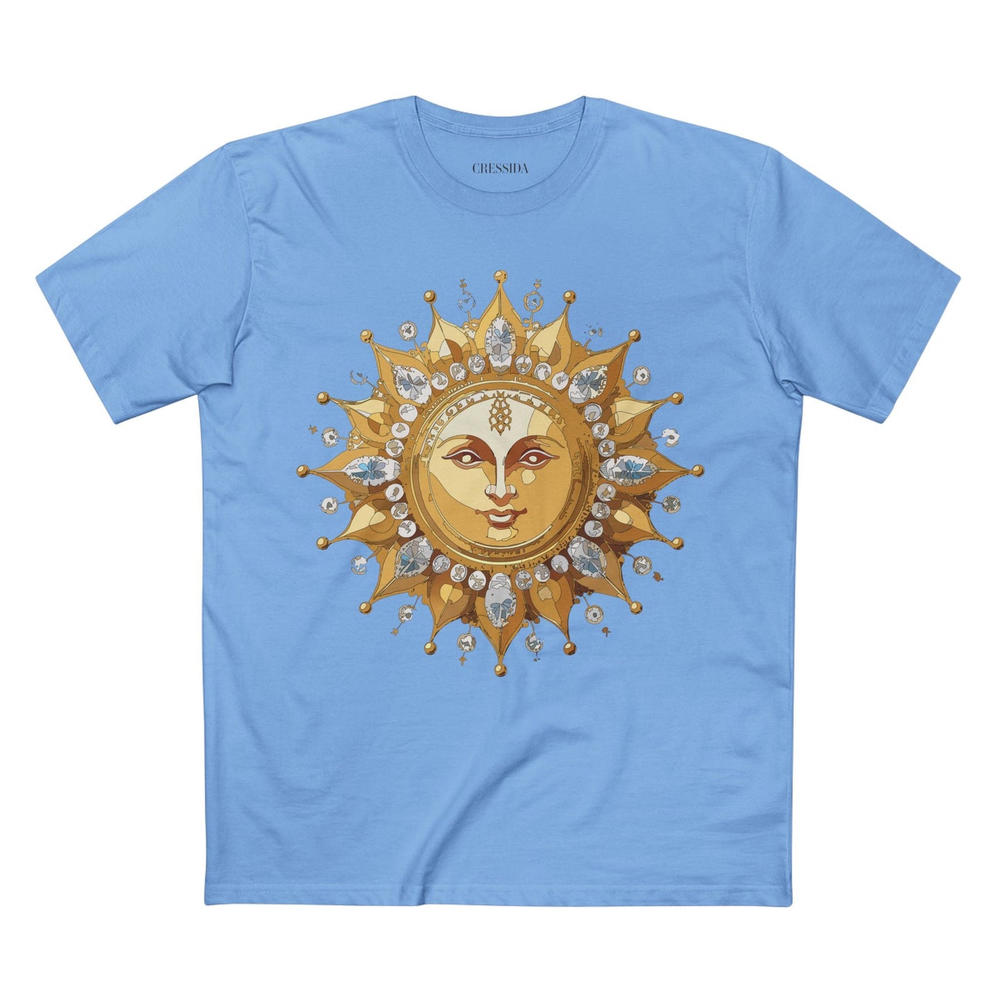 Gold Sun Graphic Unisex 100 Cotton T-Shirt with Golden Art Design 7