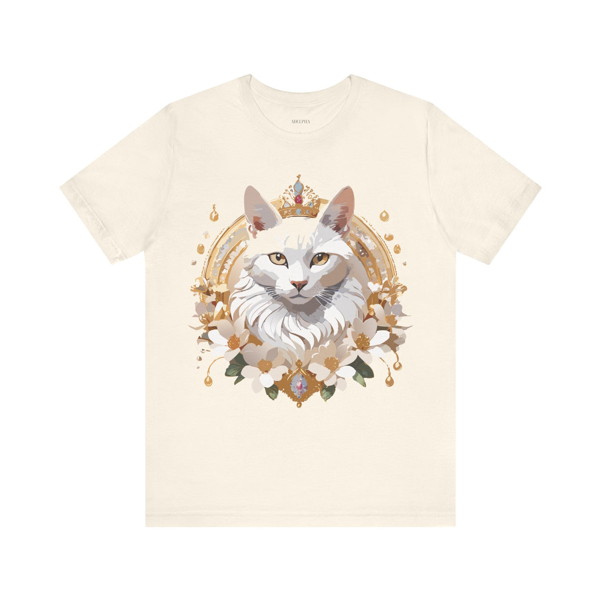 Medallion Graphic Unisex Cotton Bella+Canvas Tee with Floral Art Design m62