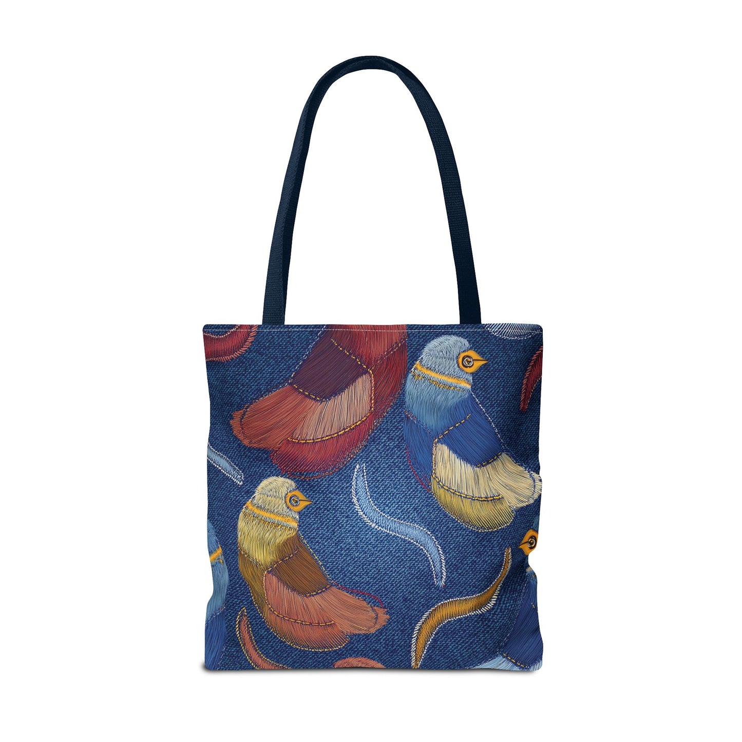 Denim Fabric Imitation Print Unisex Canvas Bag Poly Spun 3 Sizes Tote Bag 194-5