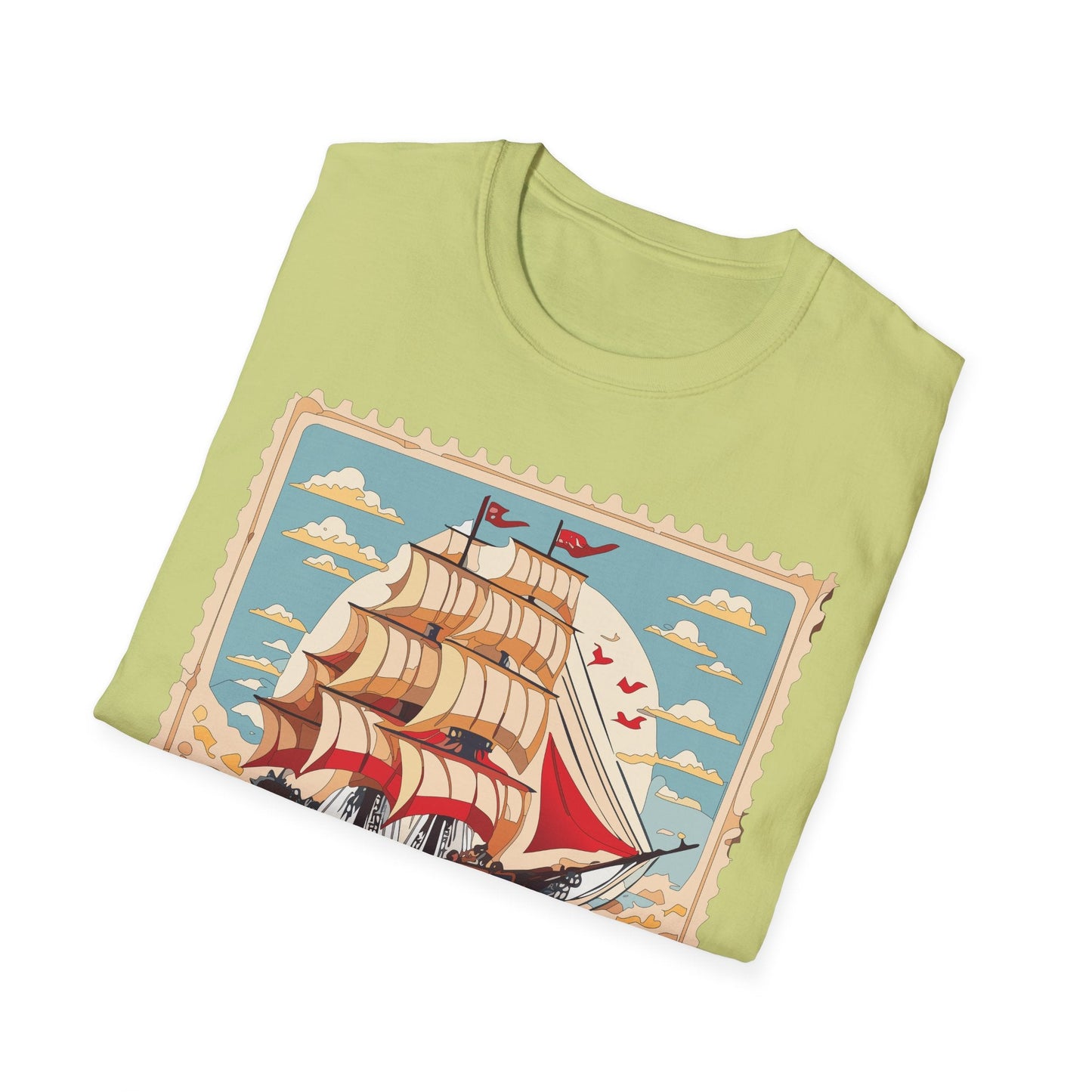 Ship T Shirts Frigate T Shirts Vessel Tee Shirt Unisex Softstyle Gildan 64000 Cotton Tee