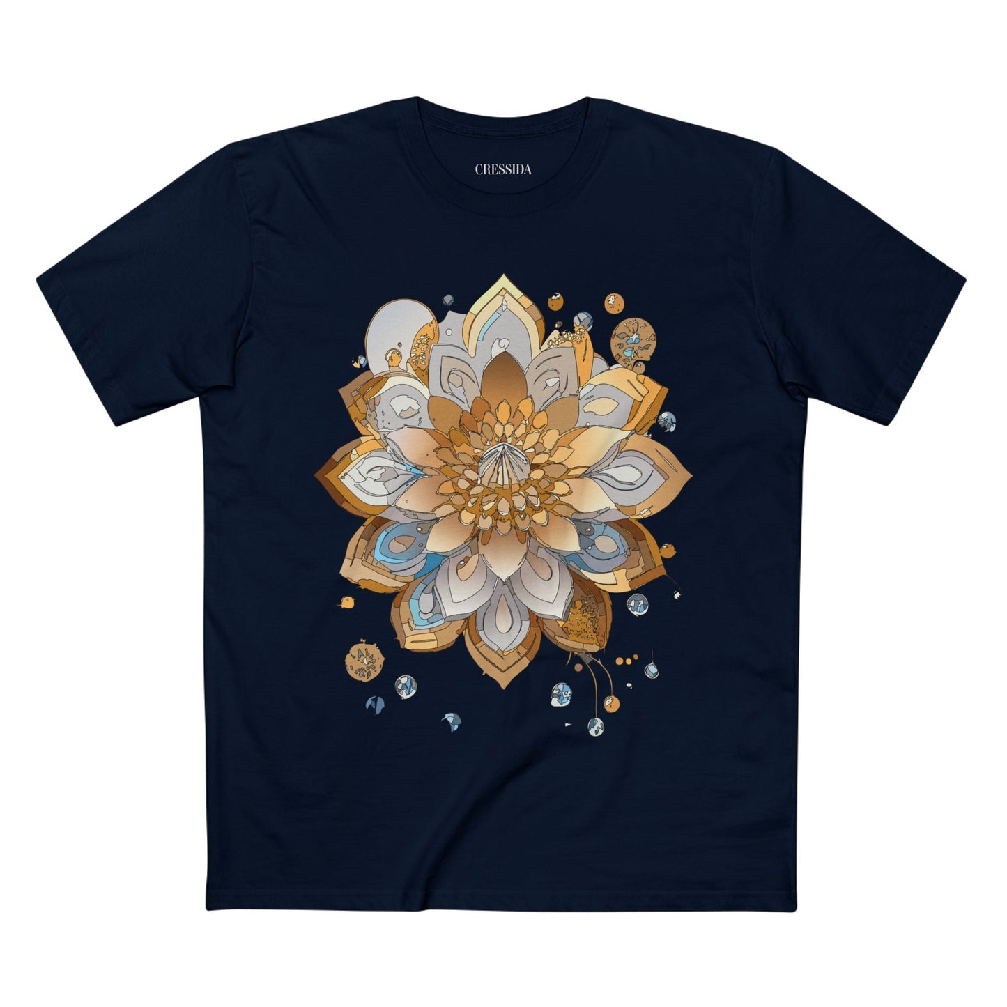 Floral Graphic T-Shirt Unisex 100 Cotton Art Design with Antique Flowers Tee 6
