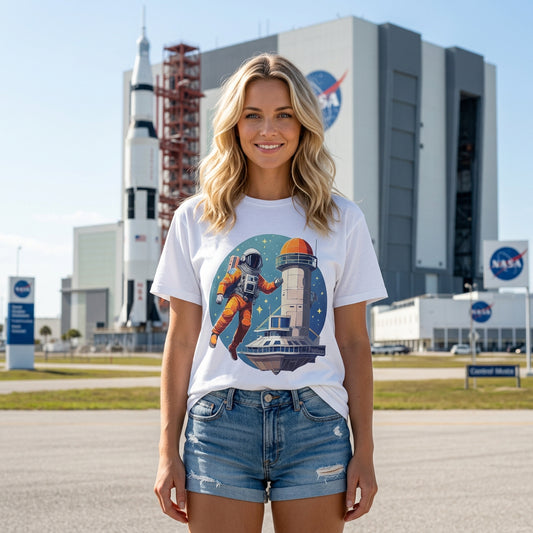Cosmos Astronaut Graphic Tee Staple Unisex 100 Cotton Tee Shirt - CS-11