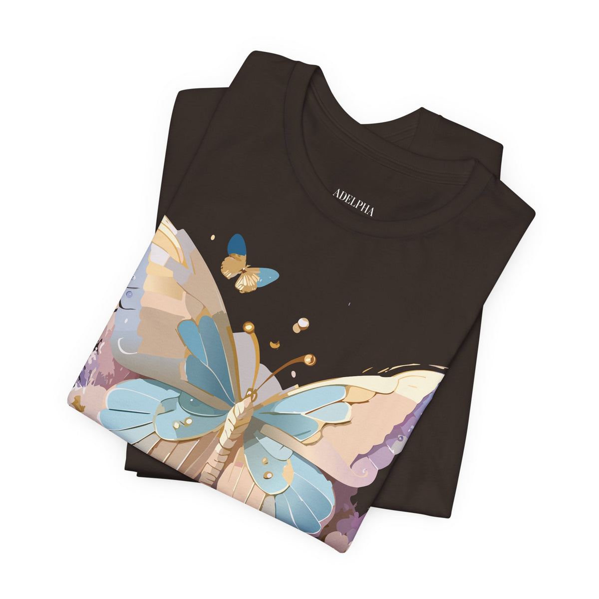Butterfly Graphic Unisex Cotton Bella+Canvas Tee with Art Design n63