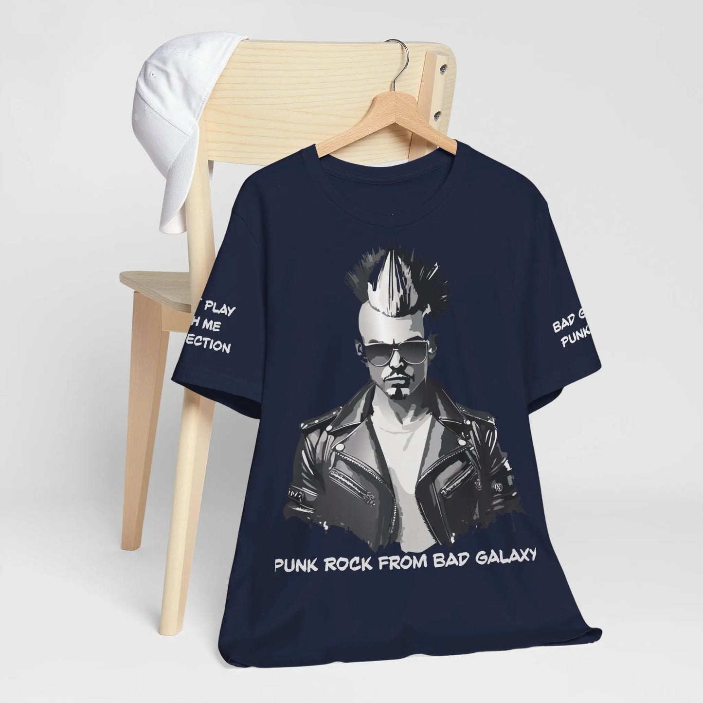 Punk Rock Tee Shirt Made To Order From Bad Galaxy Eco Friendly Inks Cotton Tee Made In USA
