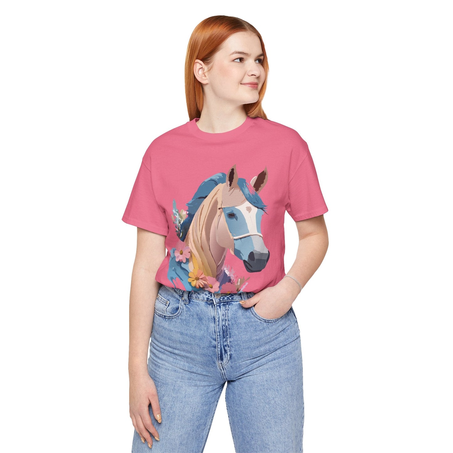 Horse Graphic Unisex 100 Cotton Vintage Animal Art T-Shirt 13