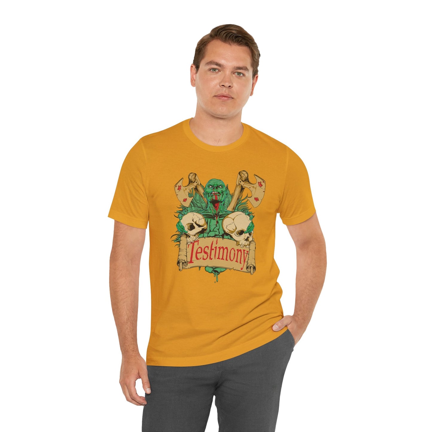 Cthulhu Skull Axes Testimony Tee Lovecraft Horror Mythos Shirt Art-42