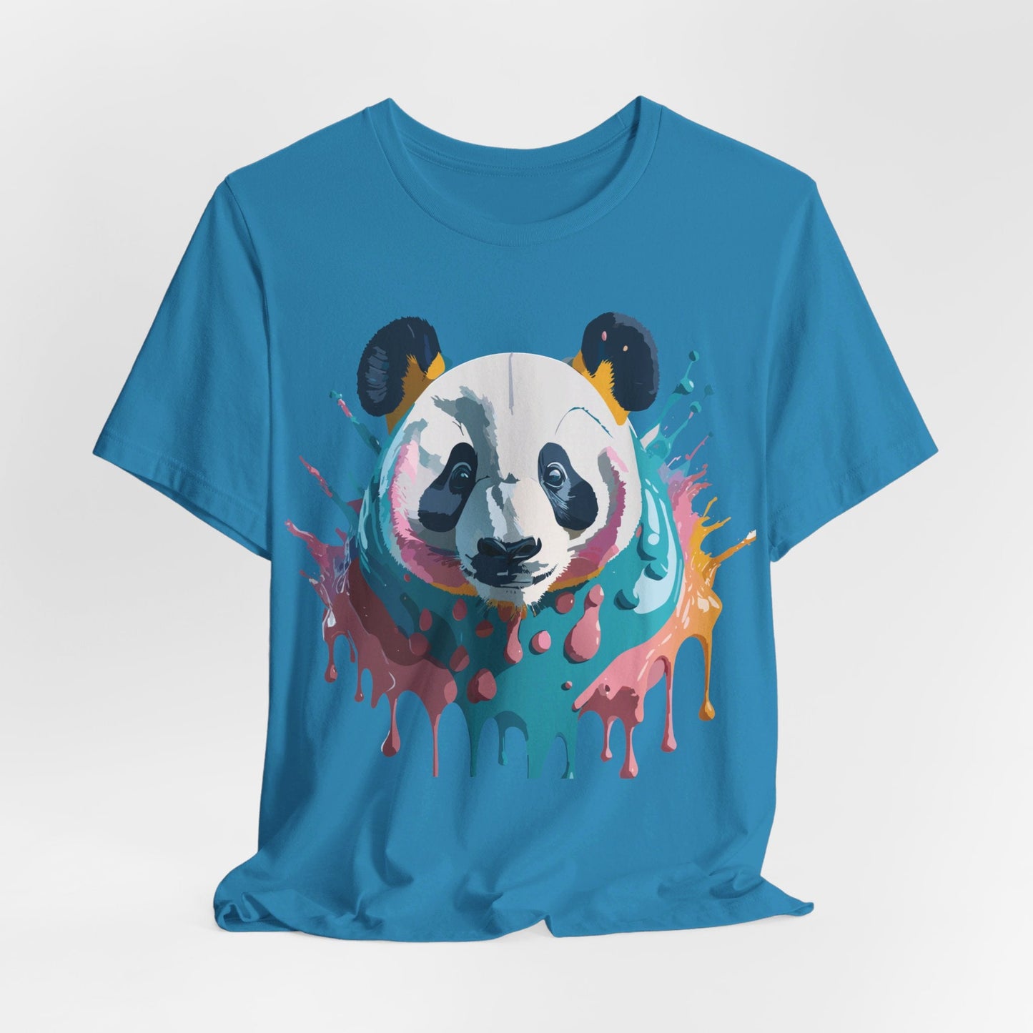 Panda Graphic Tee Unisex Short Sleeve Art Design By Adelpha Vintage Inspired Shirt