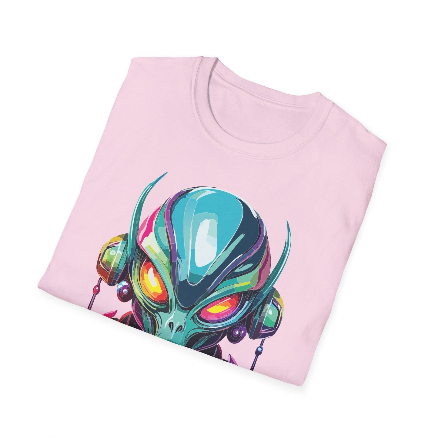 Alien Graphic Unisex Cotton Softstyle UFO Artwork Tee 1