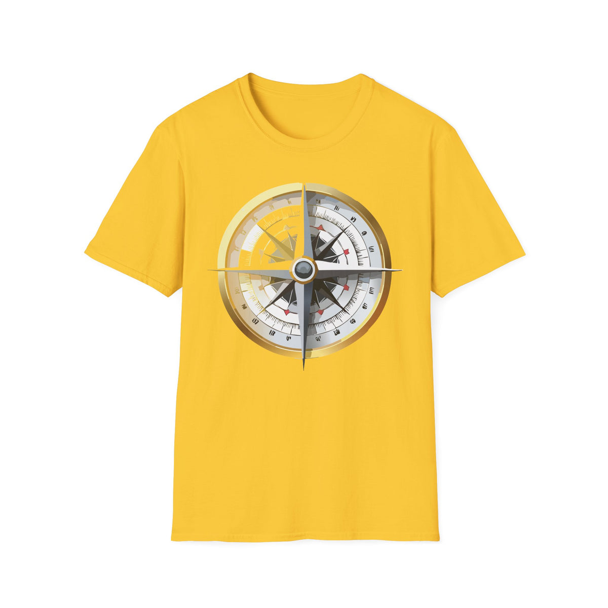 Nautical Compass Graphic T-Shirt | Vintage Explorer Graphic Design Unisex 100 Cotton Gildan T-Shirt