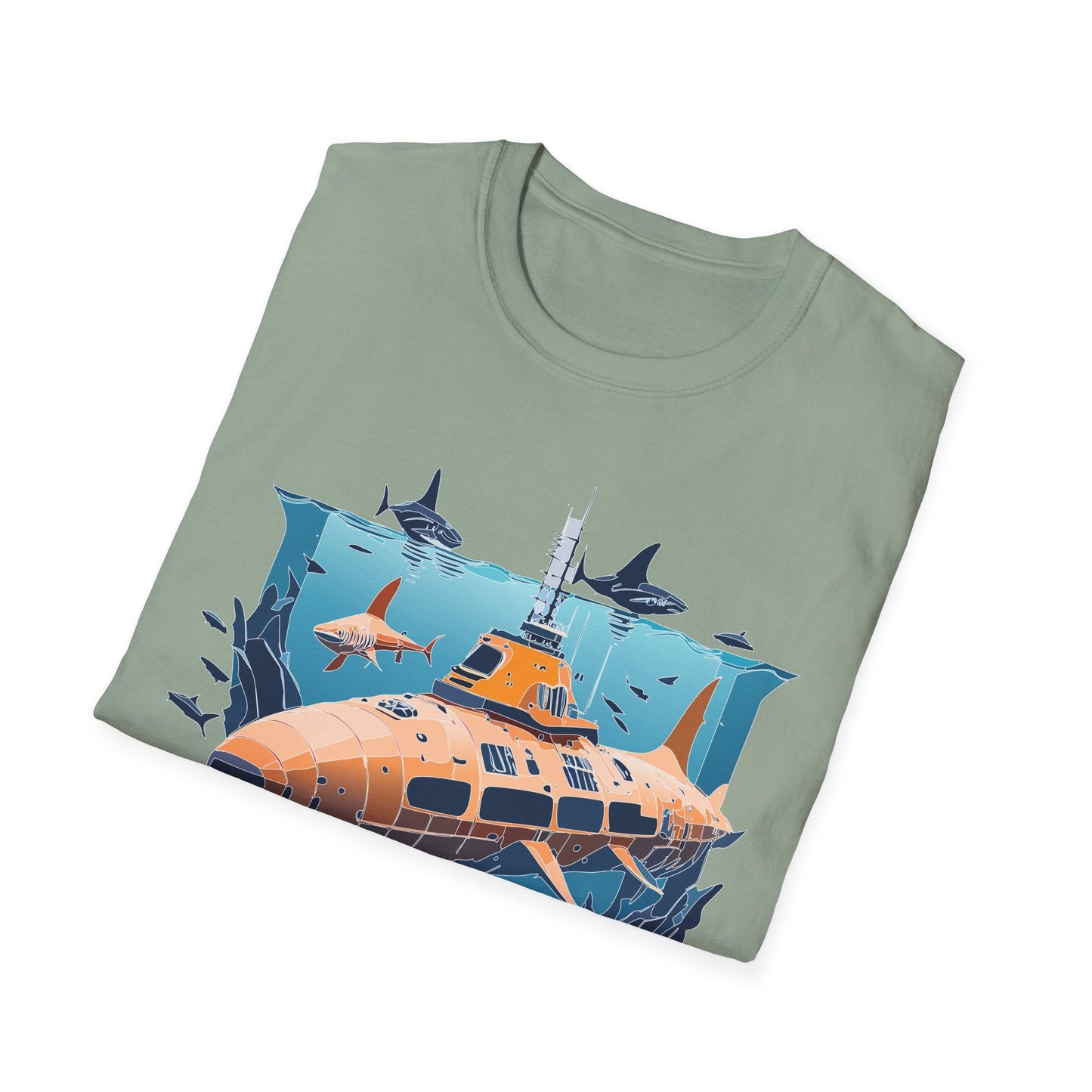 Ocean T Shirt Unisex Gildan Softstyle 64000 Ocean Theme Tee 100 Percent Cotton Fabric