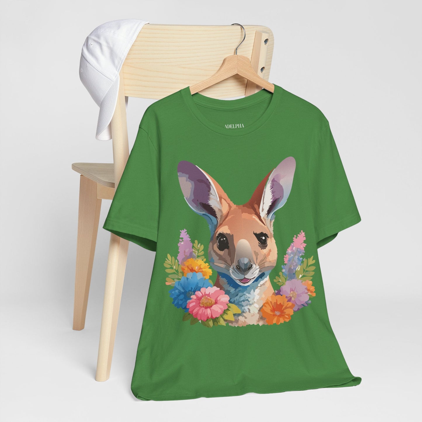 Kangaroo Graphic Unisex 100 Cotton Vintage Animal Artwork Tee 4