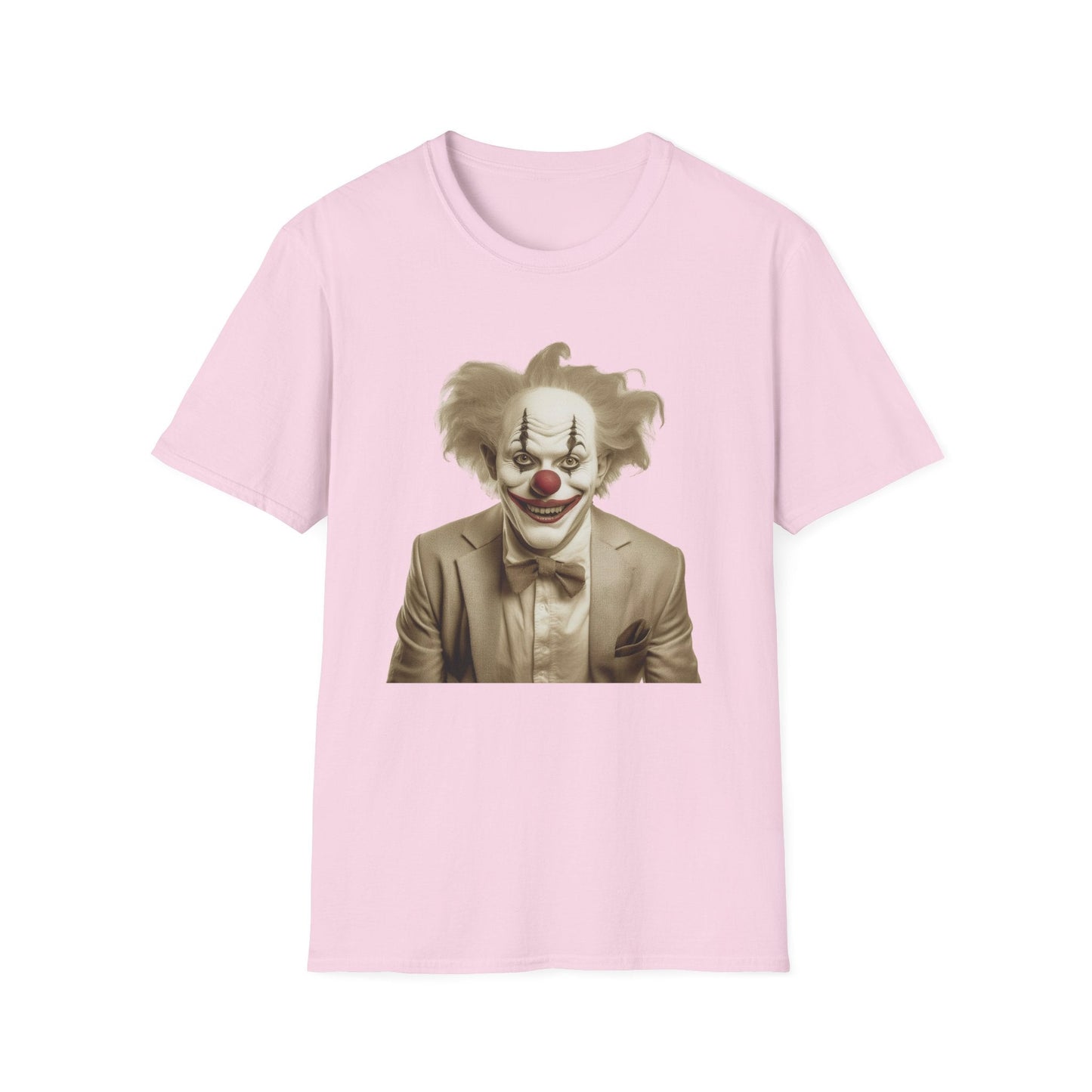 Unisex Clown Shirt Funny Man Circus Tee Softstyle 64000 Cotton Gildan Tee Lightweight Breathable