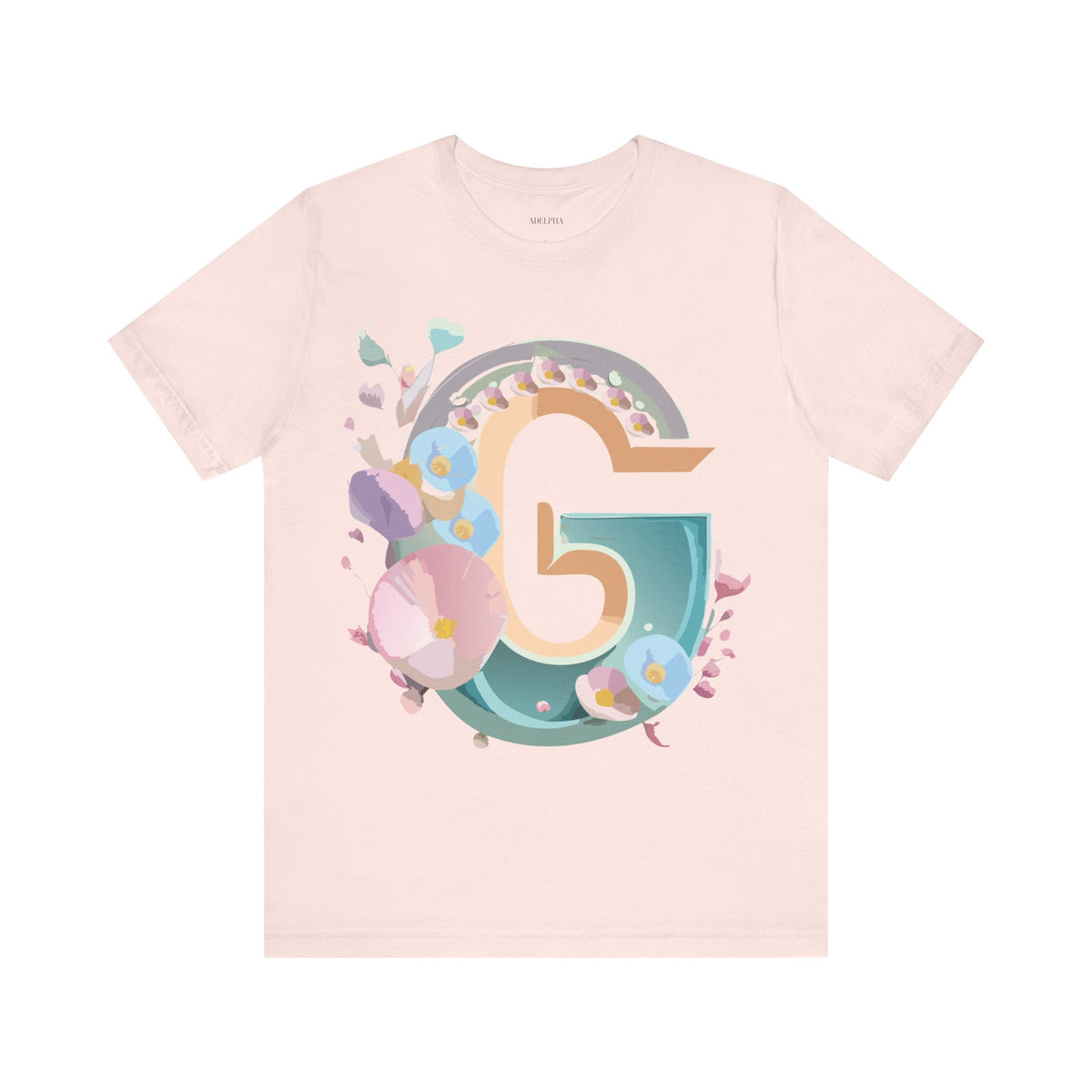 Letter G Graphic Unisex Cotton Bella+Canvas Tee with Art Letter Design