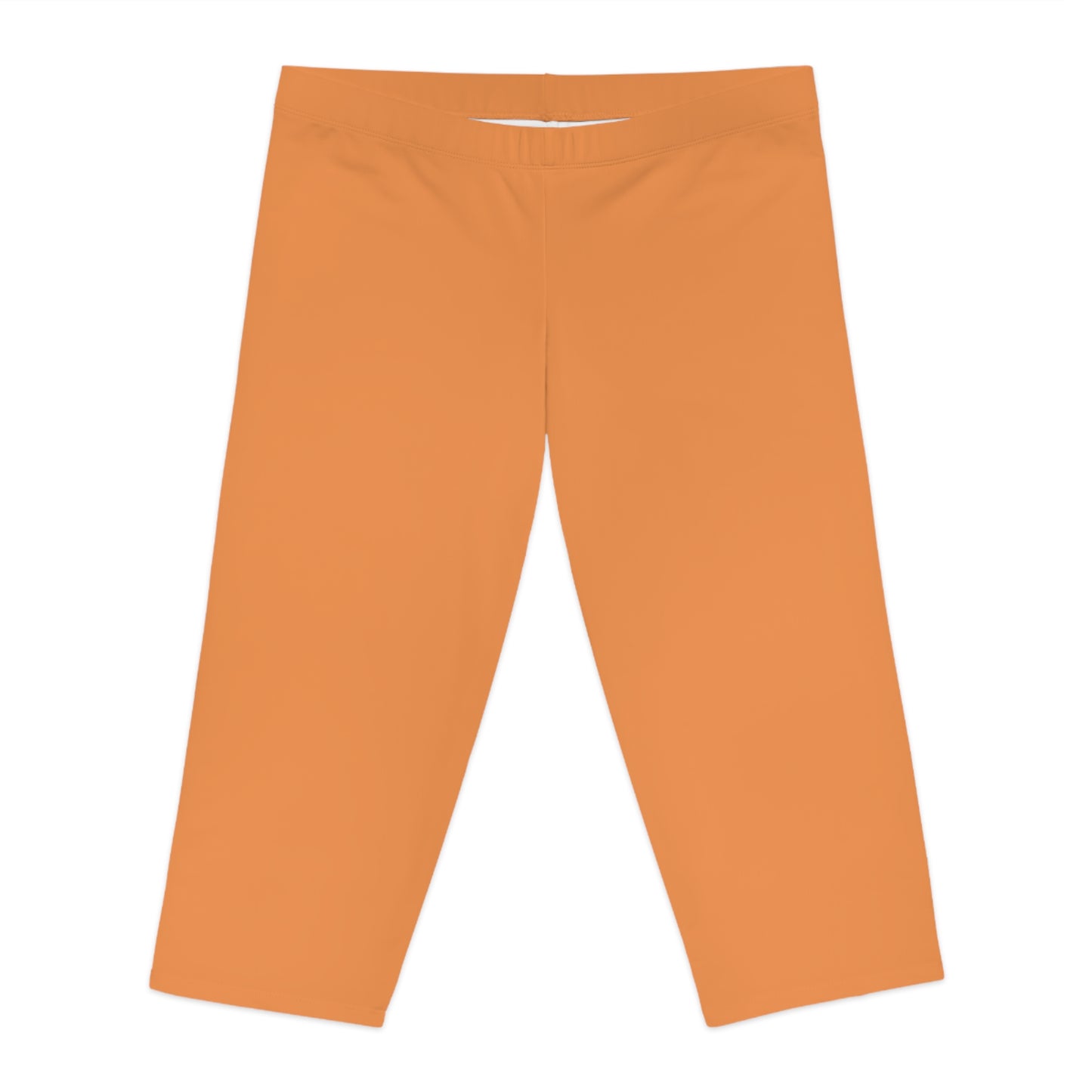 Orange Color Capri Leggings, Orange Capri Leggings 10
