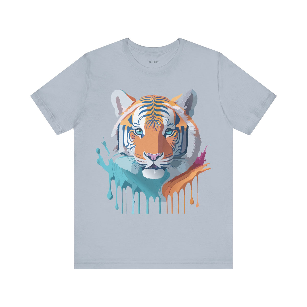 Tiger Graphic Unisex Cotton Bella+Canvas Tee with Art Animal Design e67