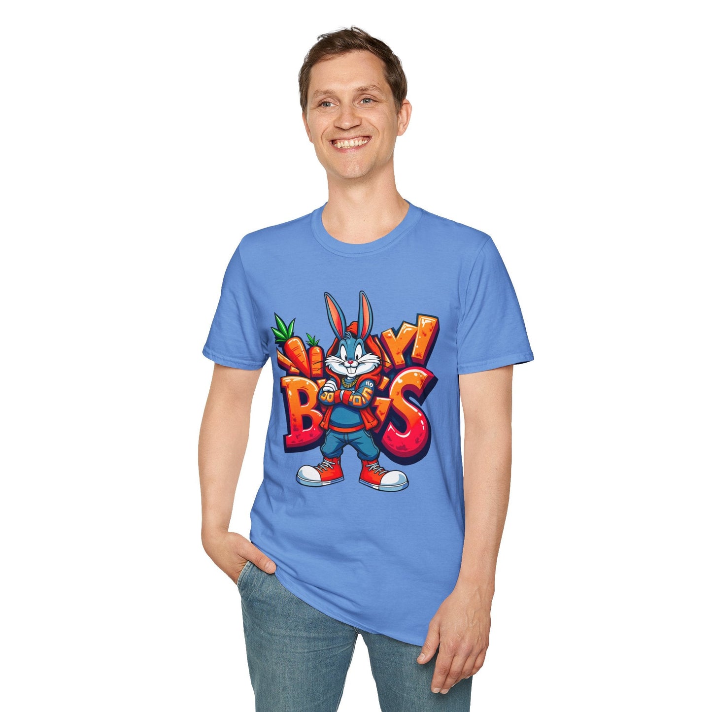 Funny Cartoon Animals T Shirt With Animation Design Unisex Softstyle Graphic Tee Gildan 64000