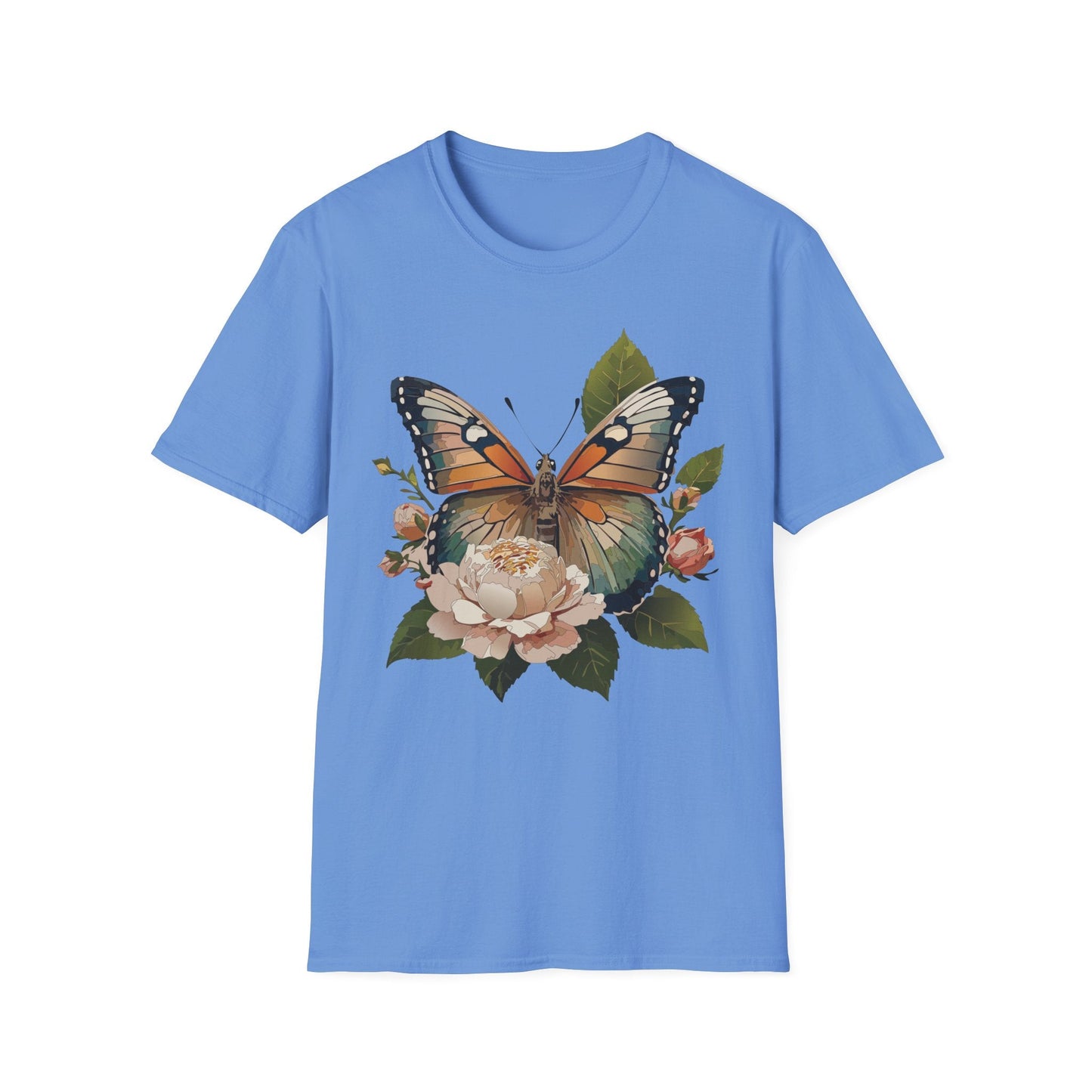 Monarch Butterfly Shirt Unisex Softstyle Cotton Tee Short Sleeve Gildan 64000 Everyday Wear