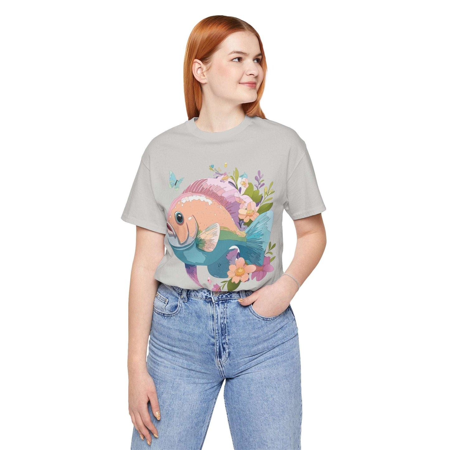 Fish Graphic Unisex 100 Cotton Vintage Artwork Tee 1