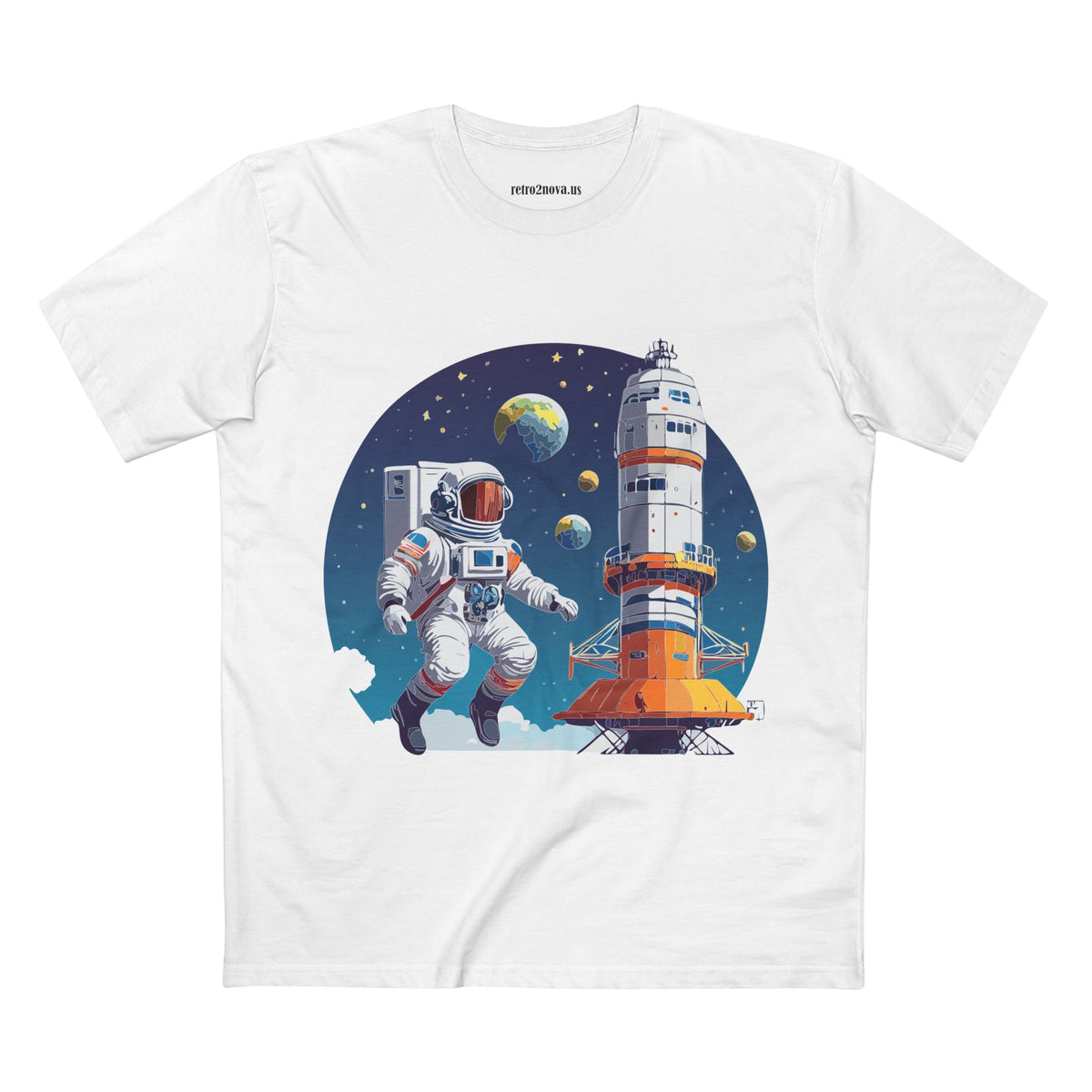Cosmos Astronaut Graphic Tee Staple Unisex 100 Cotton Tee Shirt - CS-36