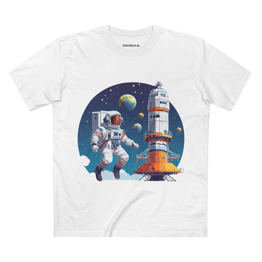 Cosmos Astronaut Graphic Tee Staple Unisex 100 Cotton Tee Shirt - CS-36