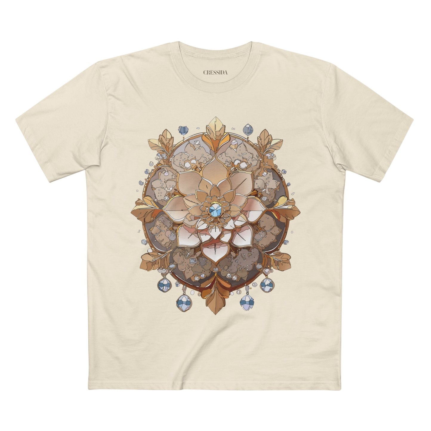 Floral Graphic T-Shirt Unisex 100 Cotton Art Design with Antique Flowers Tee 17