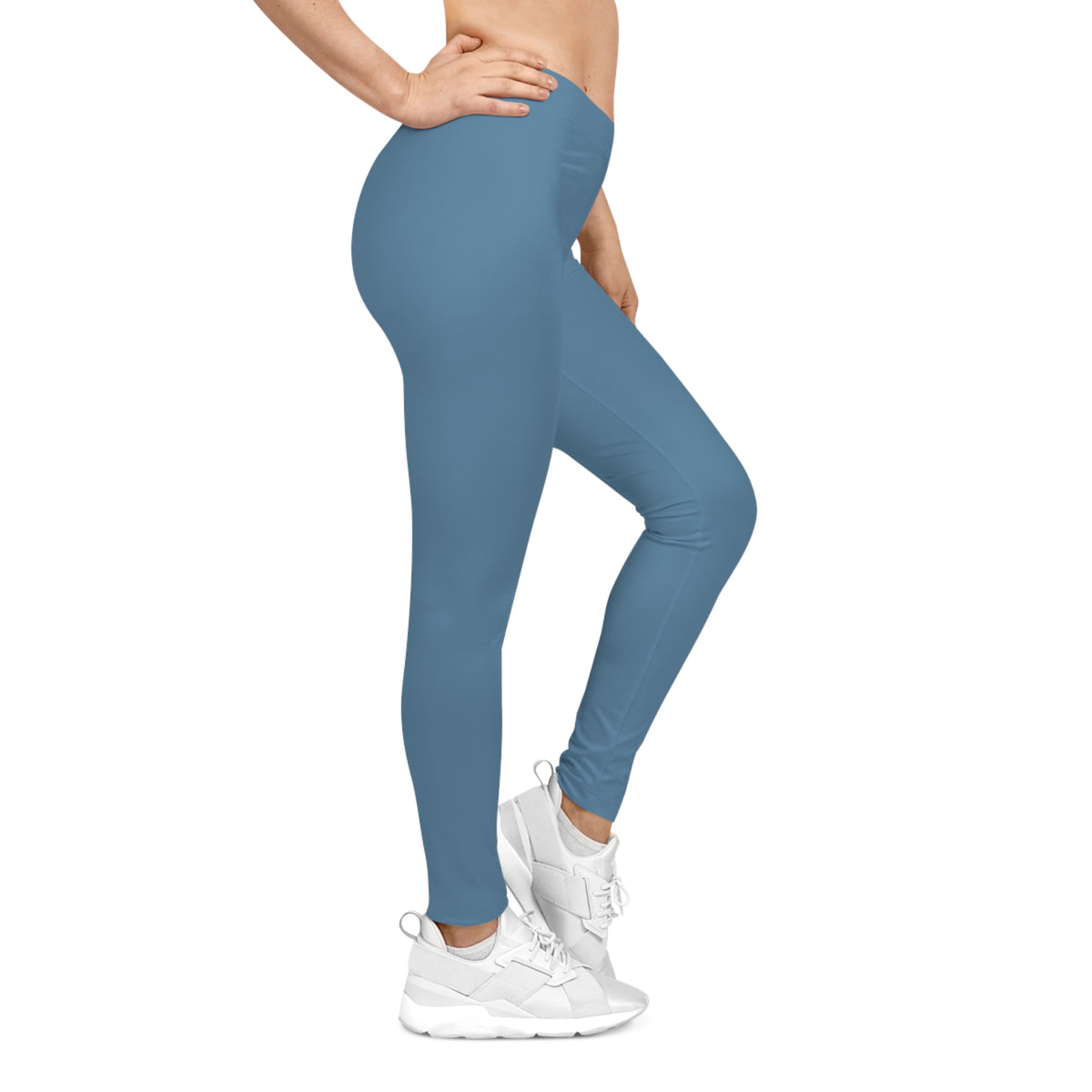Air Force Blue Color Women's Poly-Span Casual Leggings XS-2XL