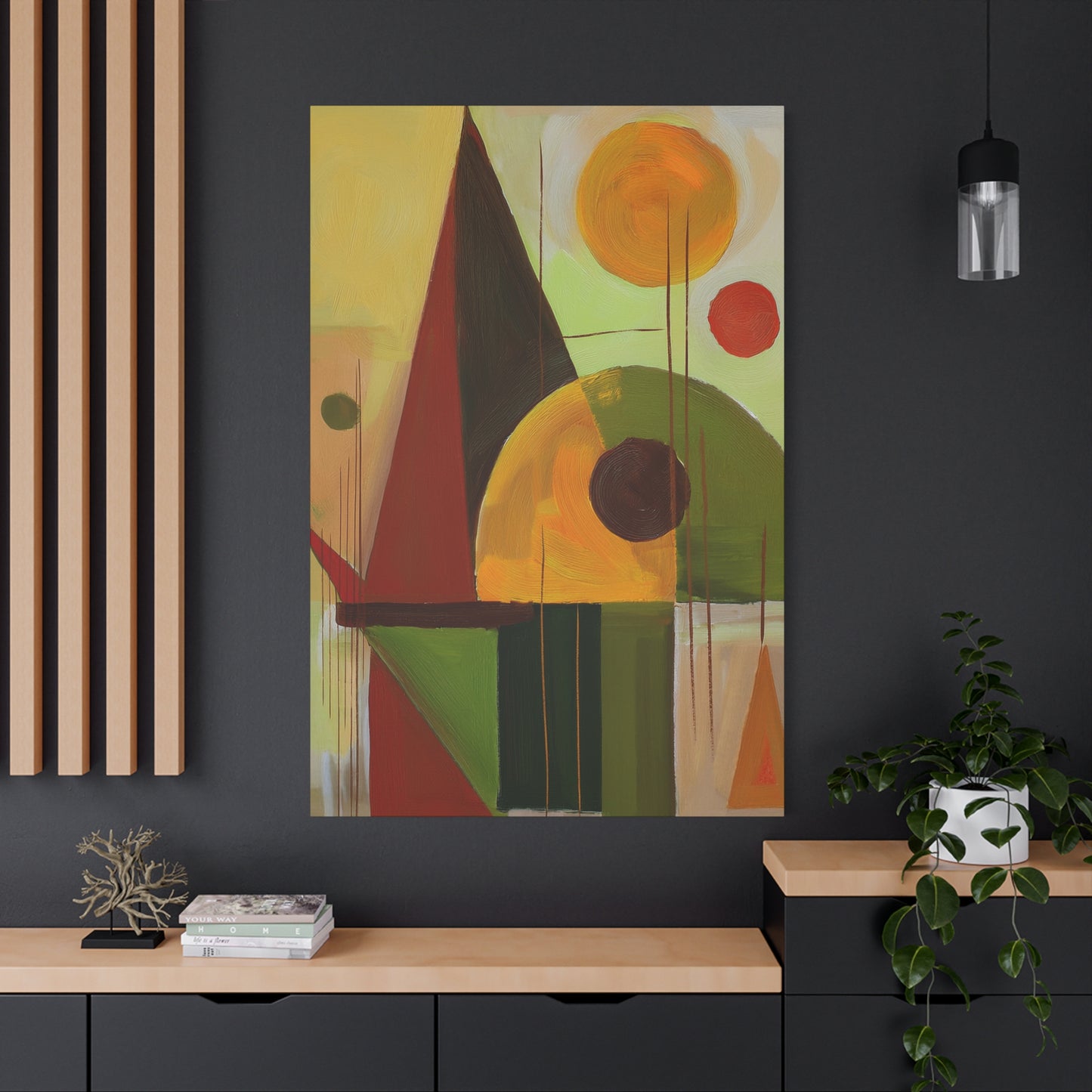 Abstract Geometric Painting Print Canvas 20x24,20x30,24x30 24x32,24x36,30x40 32x48,36x48,40x60 Pine-Wood Inner Frame ABS-60