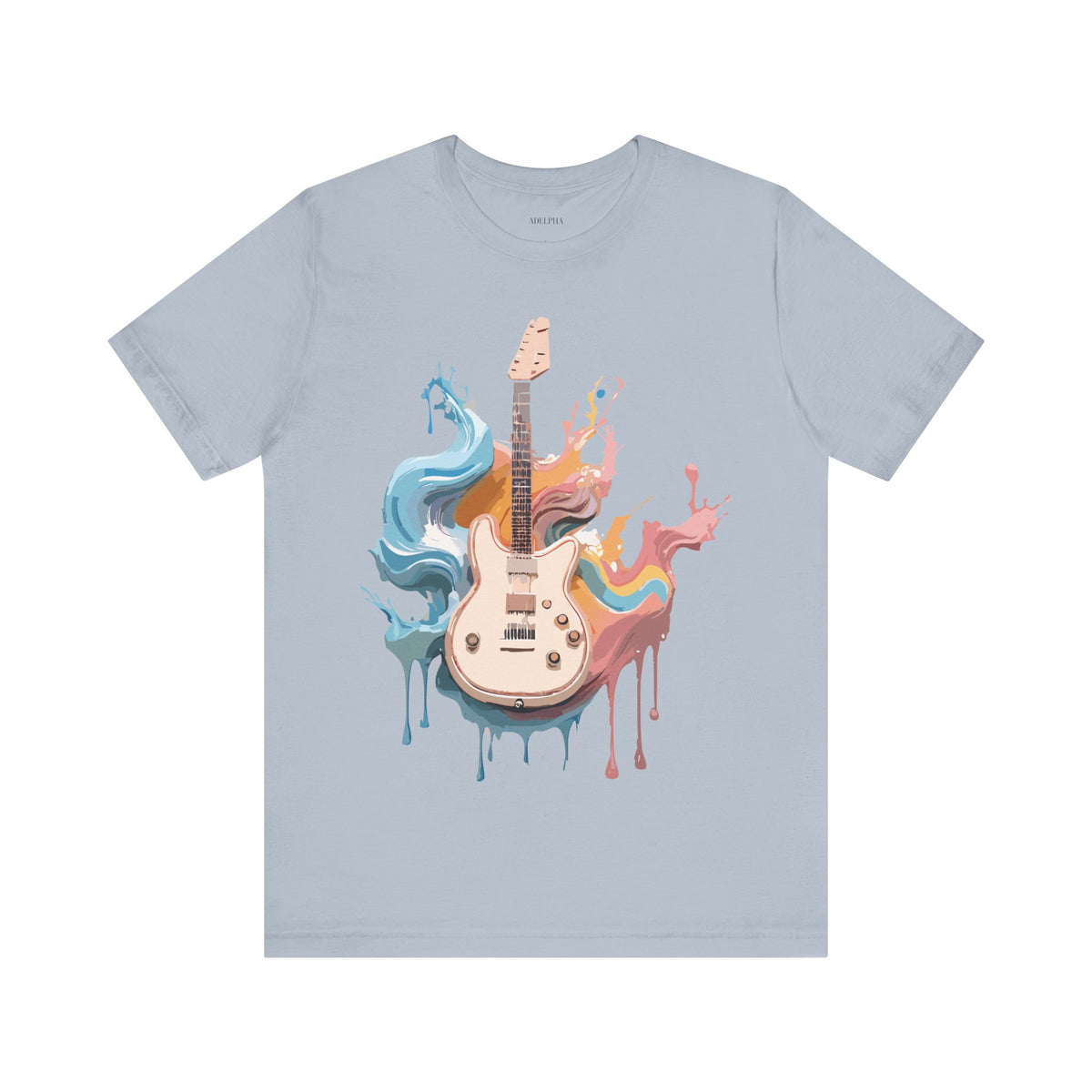 Music Graphic Unisex Cotton Bella+Canvas Tee with Art Design m160