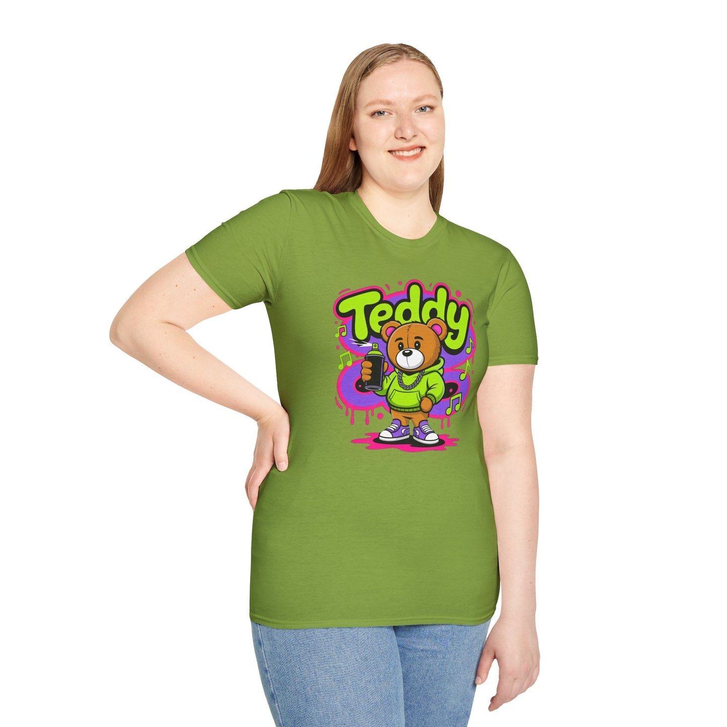 Cartoon T Shirt With Animation Funny Animals Tee Unisex Softstyle Gildan 64000 Cotton