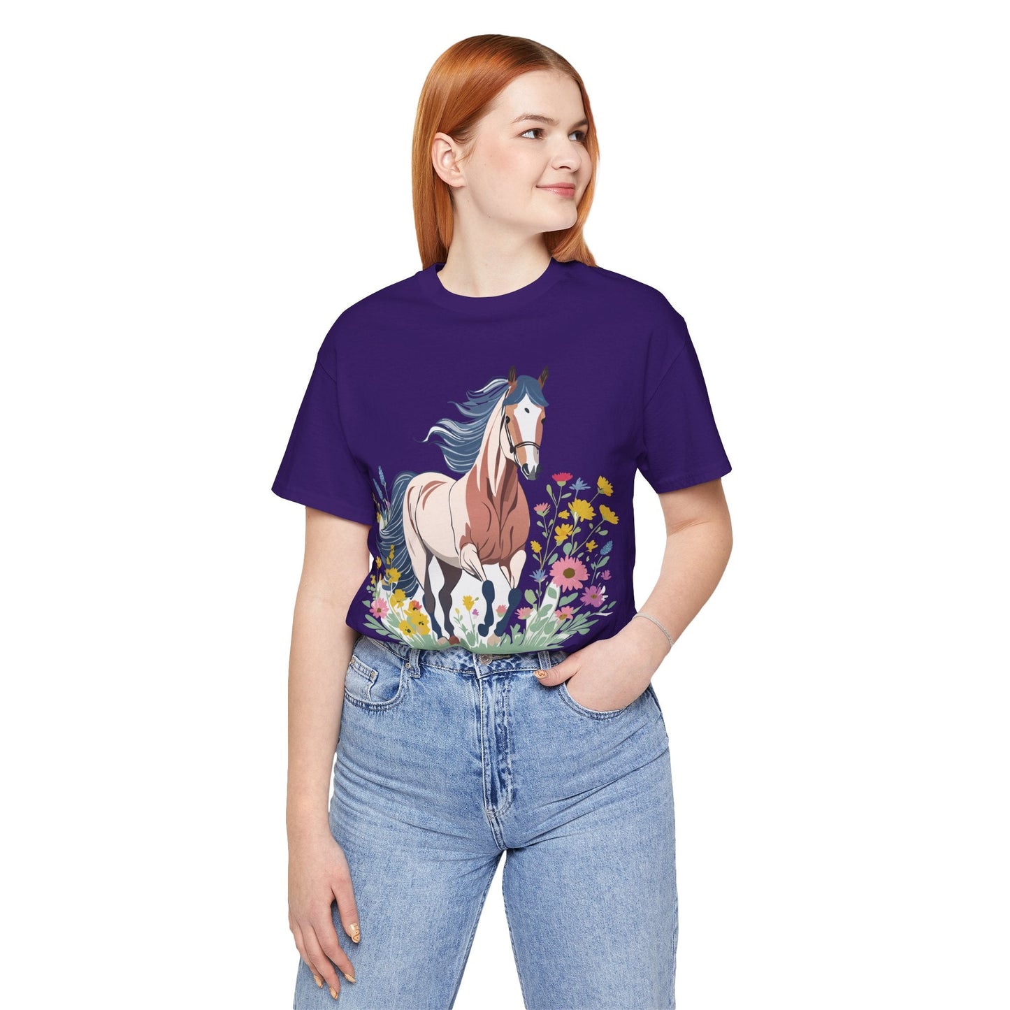 Horse Graphic Unisex 100 Cotton Vintage Animal Art T-Shirt 10