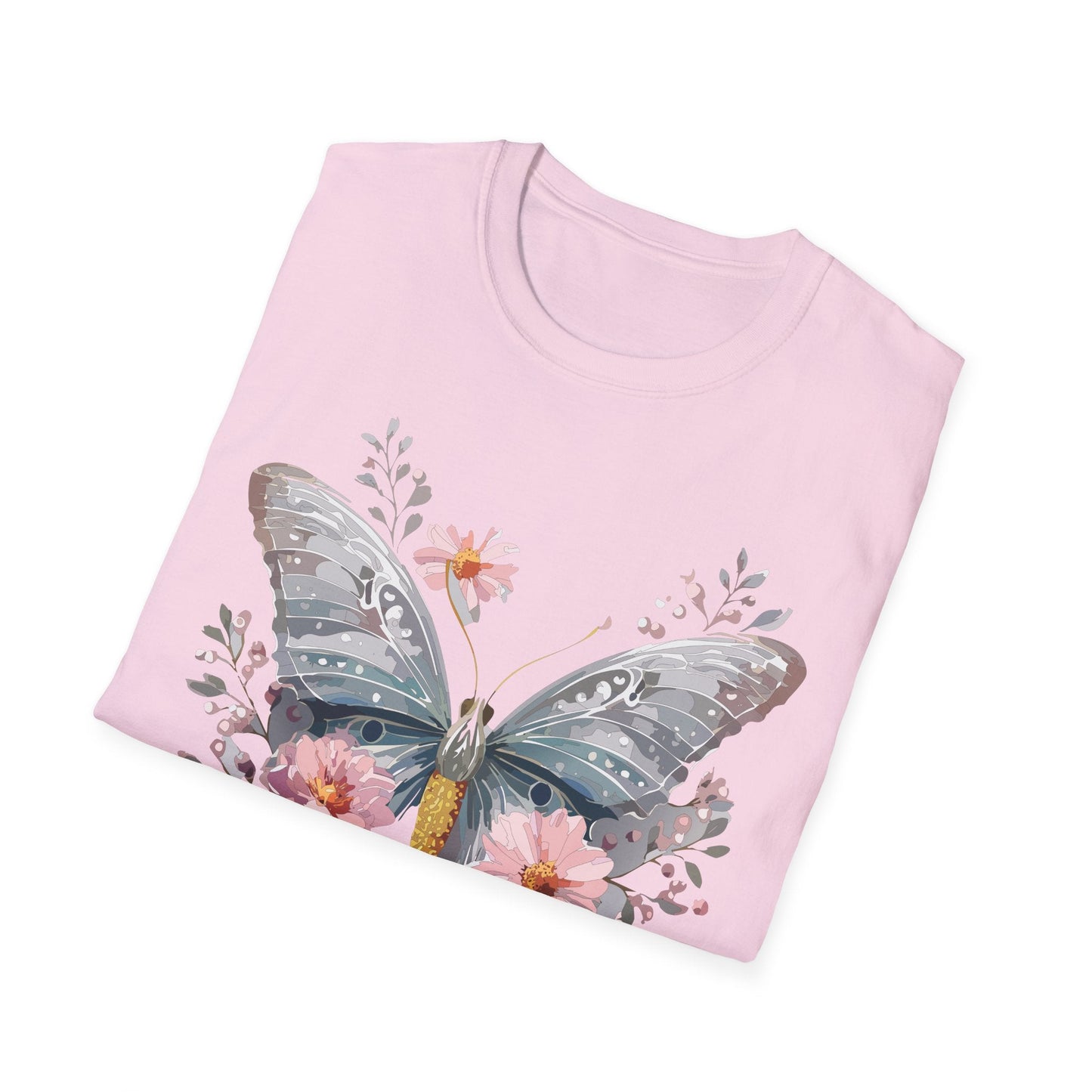 Butterfly Themed Unisex T Shirt Softstyle Monarch Gildan 64000 Ring Spun Cotton Tee