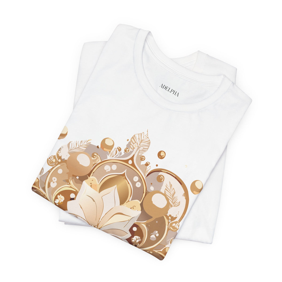 Jewelry Graphic Unisex Cotton Bella+Canvas Tee with Gemstones Art Design m25