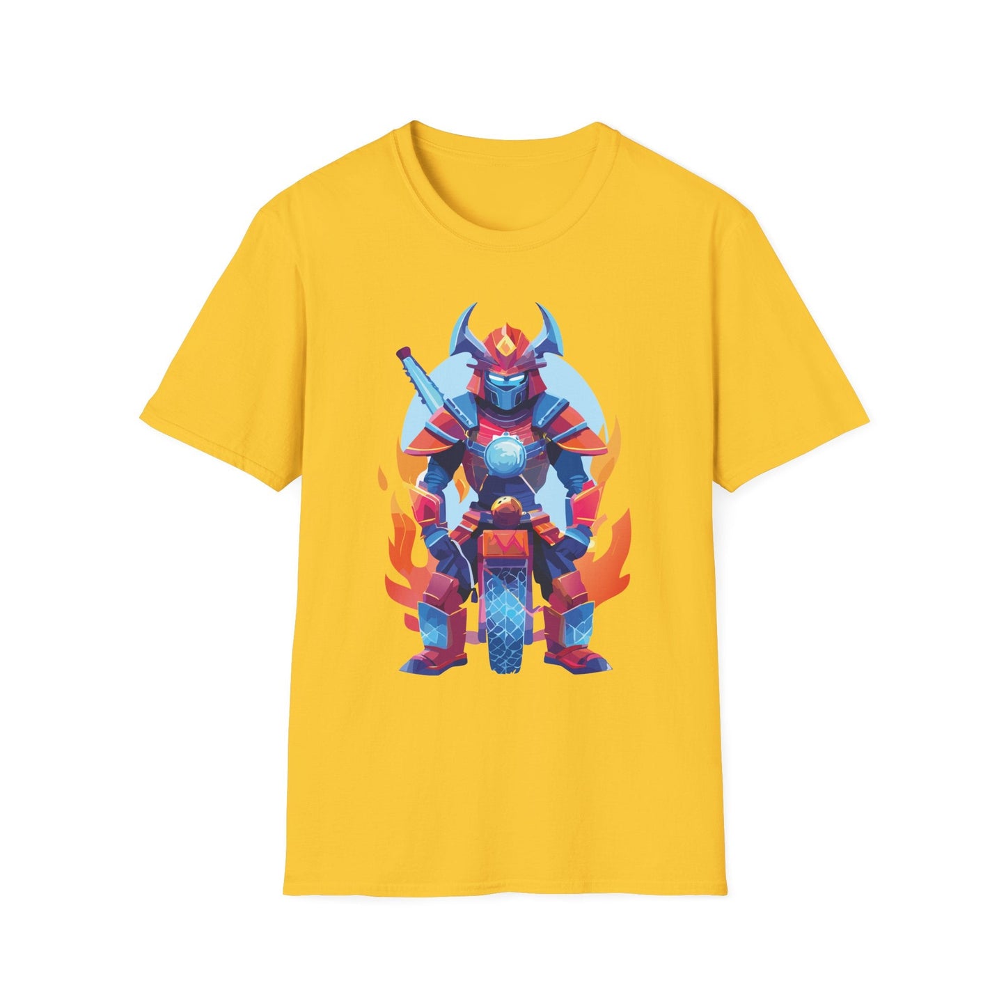 Samurai Shirt Unisex Gildan Softstyle 64000 Tee 100 Percent Ring Spun Cotton Comfort All Day Wear