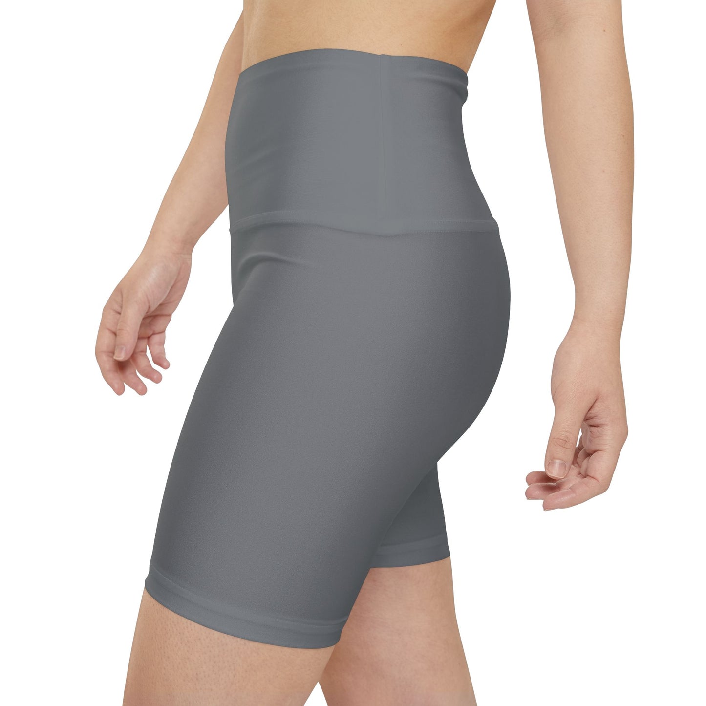 Grey Women's Grey High-Waist Workout Shorts – Performance Biker Shorts