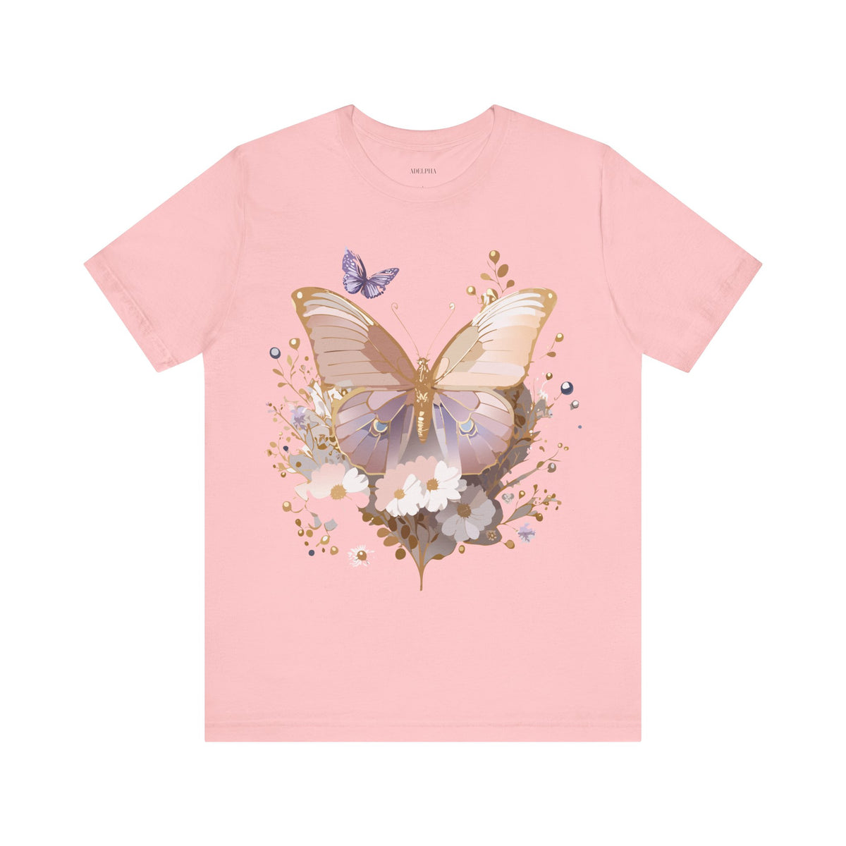 Butterfly Graphic Unisex Cotton Bella+Canvas Tee with Art Design n76