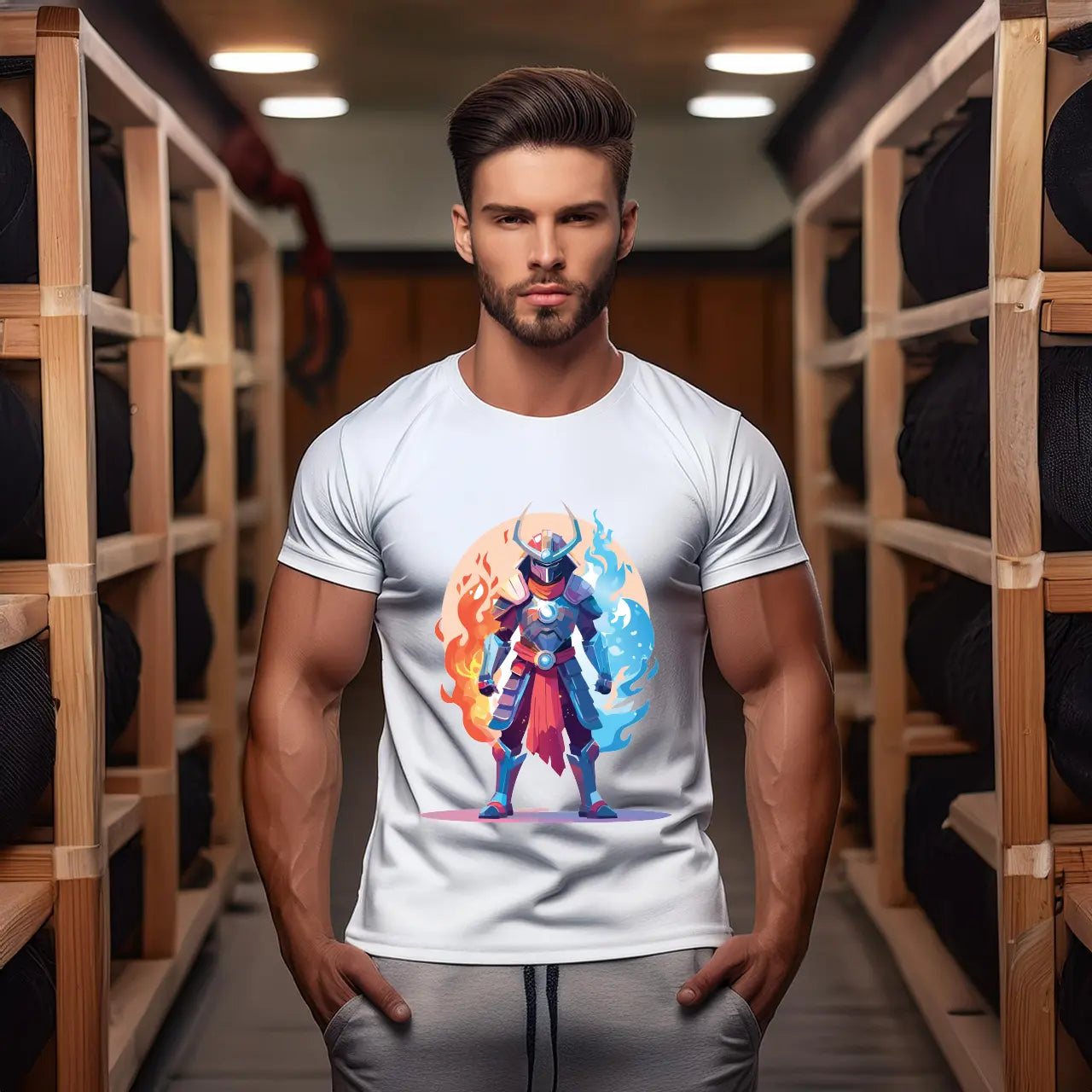 Samurai Graphic Unisex 100 Cotton Staple Tee 24