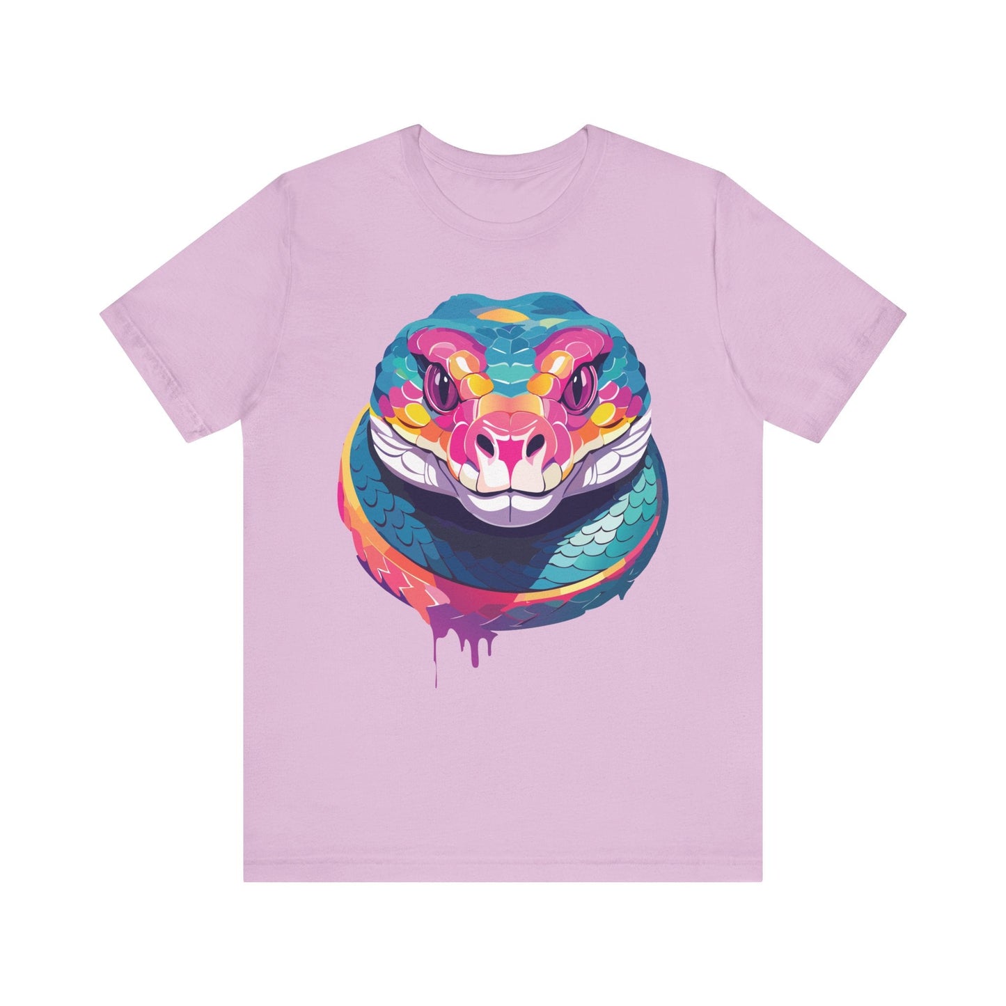 Unisex Animal Tee Shirt With Art Design, Wild Animals Short Sleeve Graphic Tee For Everyday Wear