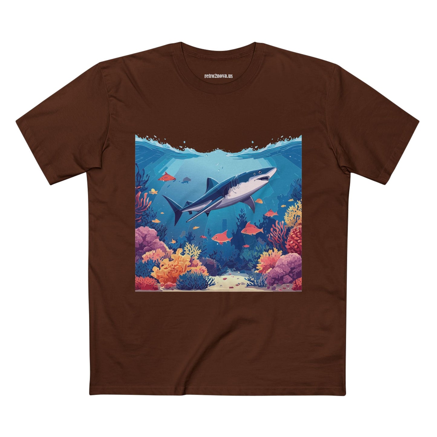 Ocean Pacific Unisex Premium Cotton Tee With Original Art Design From Retro2Nova Art Collection