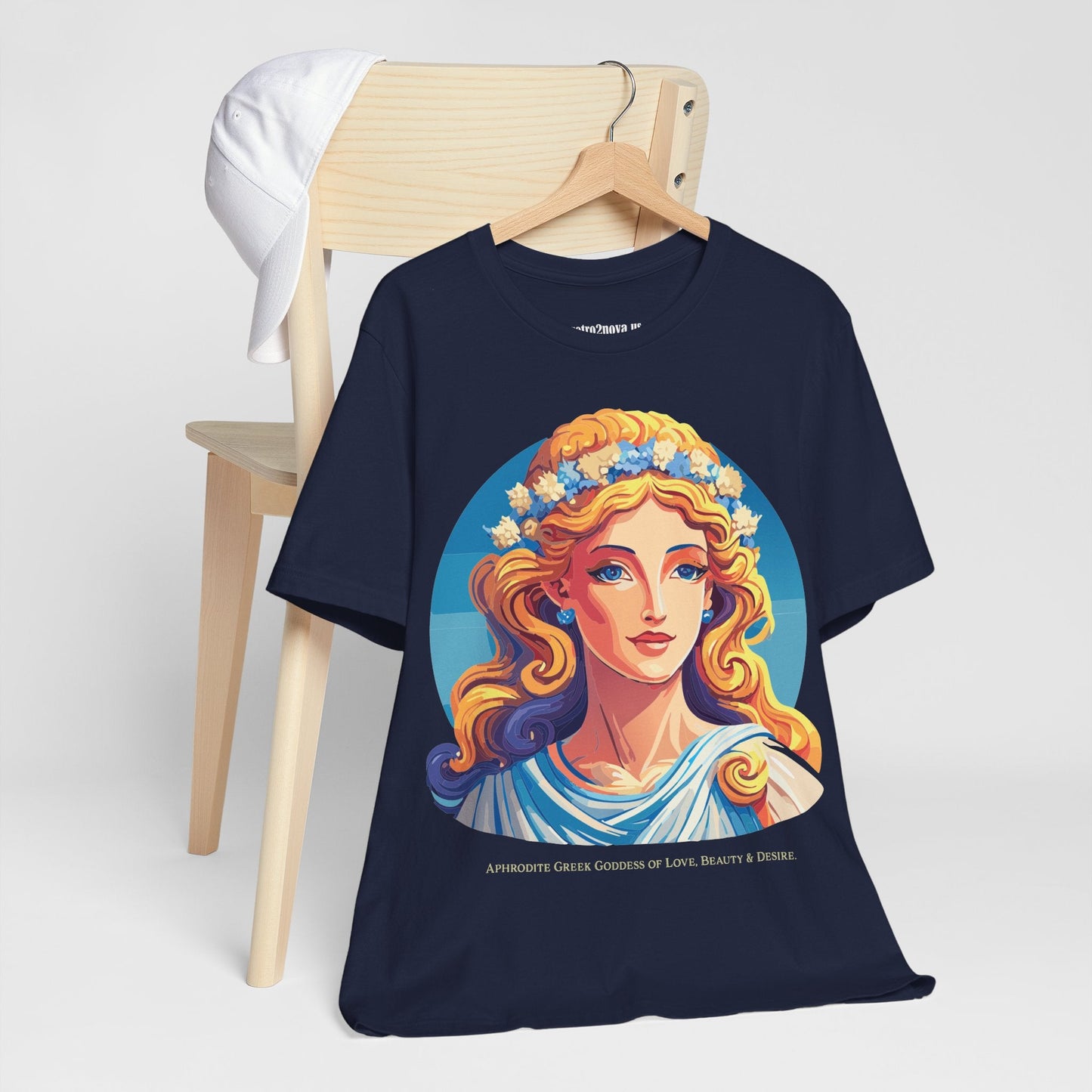 Goddess Aphrodite Unisex Graphic Cotton T Shirt with Retro2Nova Artwork Design Edition