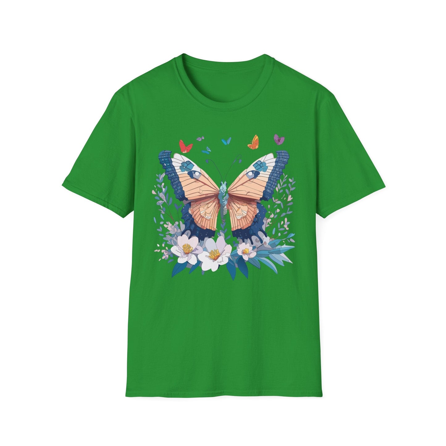 Unisex Butterfly Shirt Monarch Design Gildan Softstyle 64000 Short Sleeve Tee For Men And Women