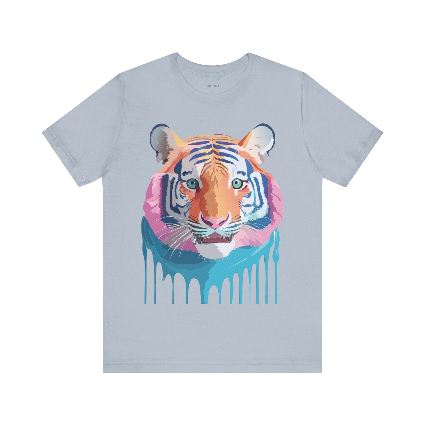 Tiger Shirt Graphic Tee Unisex Jersey Short Sleeve Art Design By Adelpha Vintage Inspired Artwork