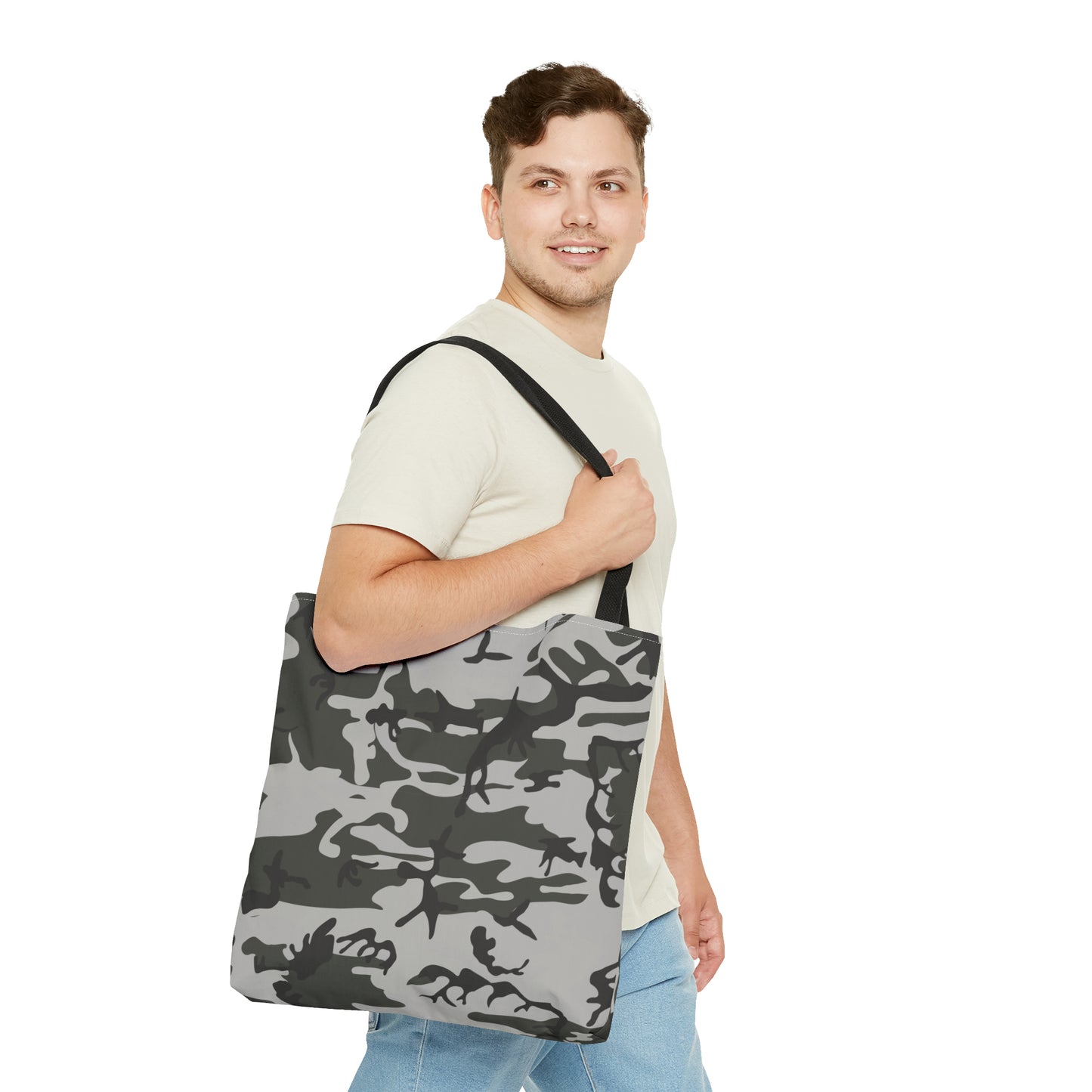 Canvas Bag with Abstract Prints