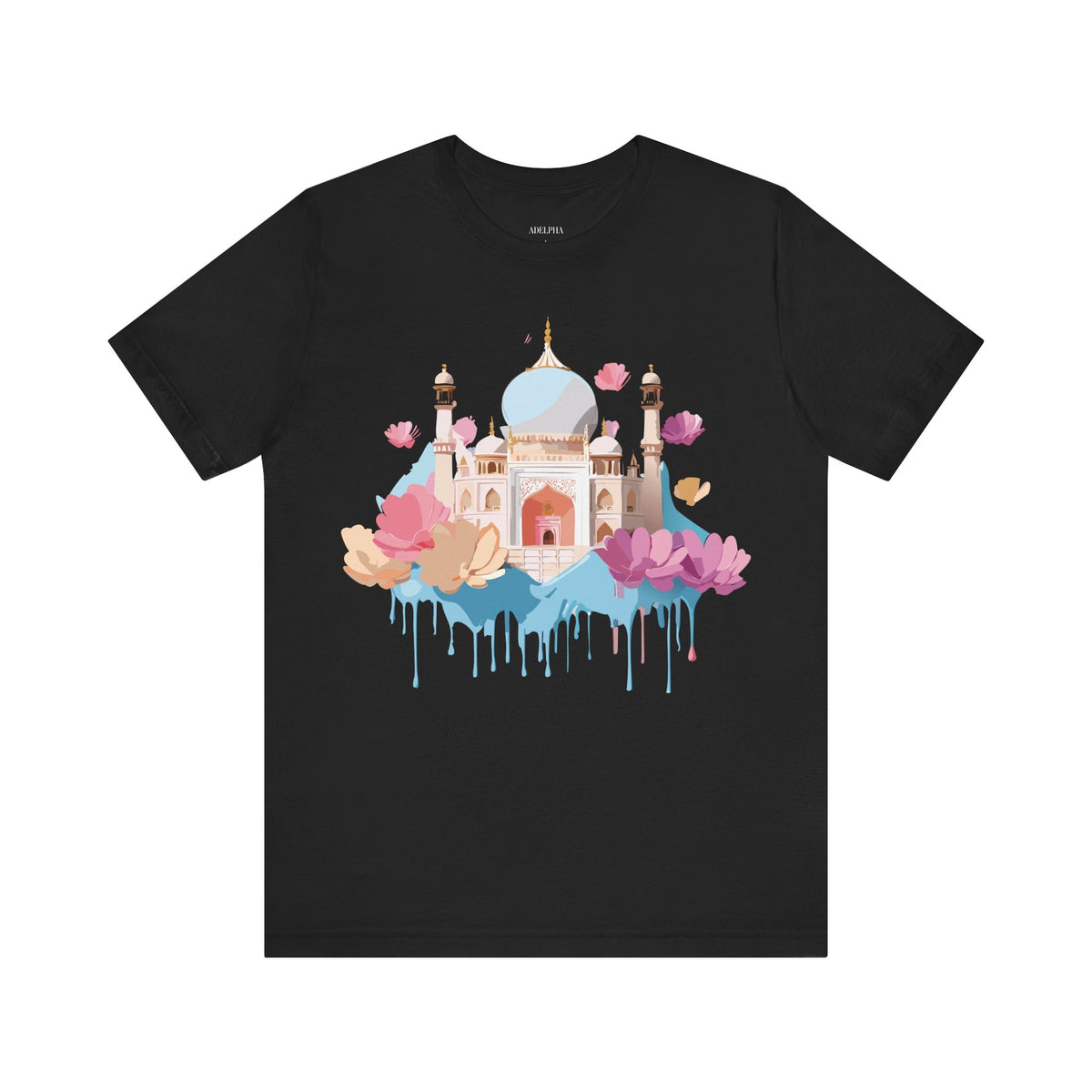 Unisex Cotton Bella+Canvas Tee with Taj Mahal