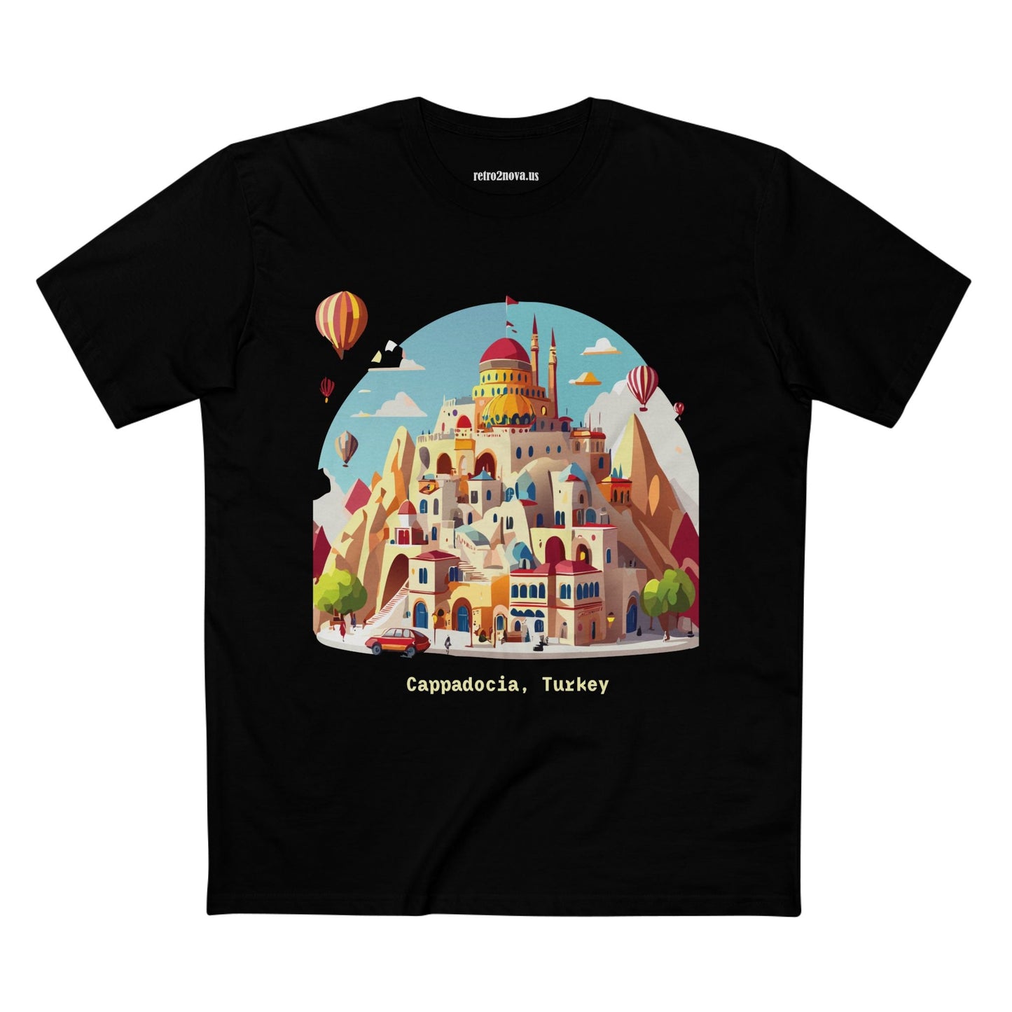 Cappadocia Travel Shirt Unisex Premium Cotton Art Tee From Retro2Nova TT 52 Collection