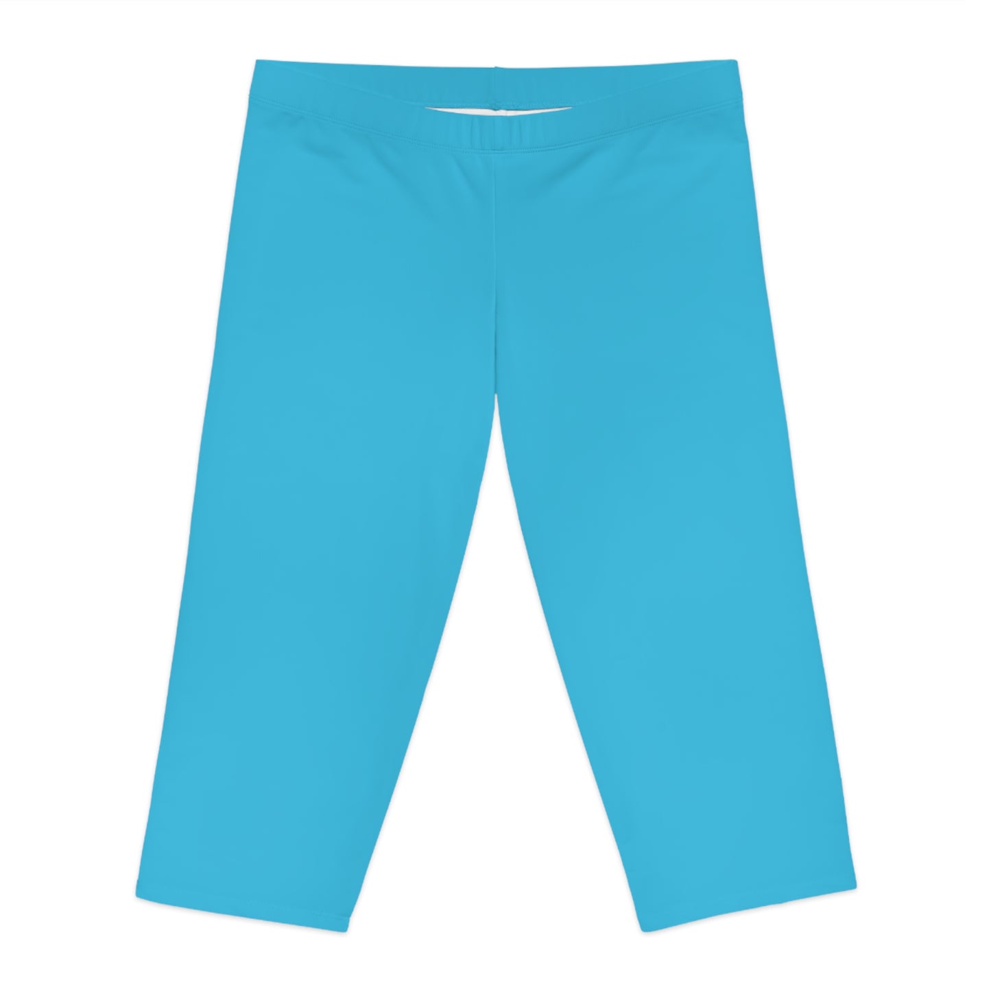 Blue Color Capri Leggings, Blue Capri Leggings 15