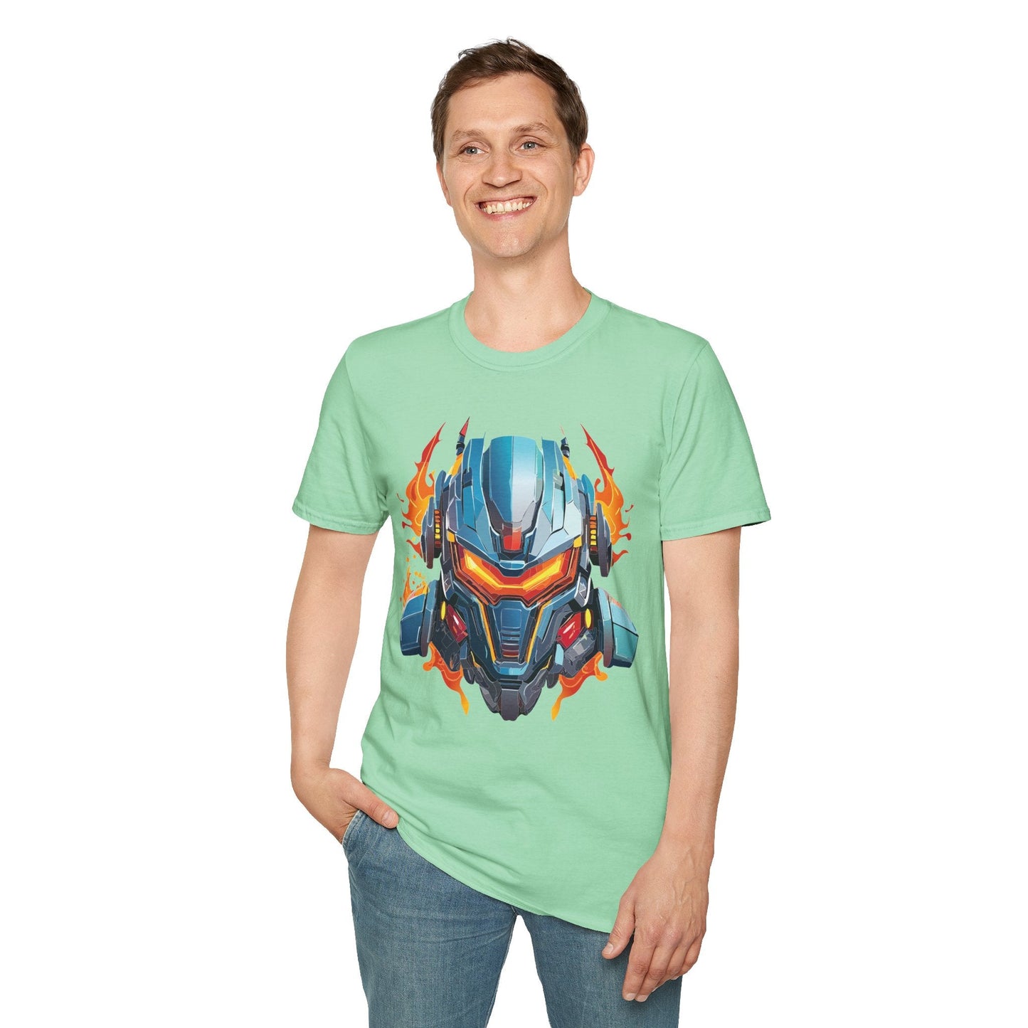 Cyborg Tee Unisex Robot Terminator Shirt Softstyle Gildan 64000 Short Sleeve Art Design