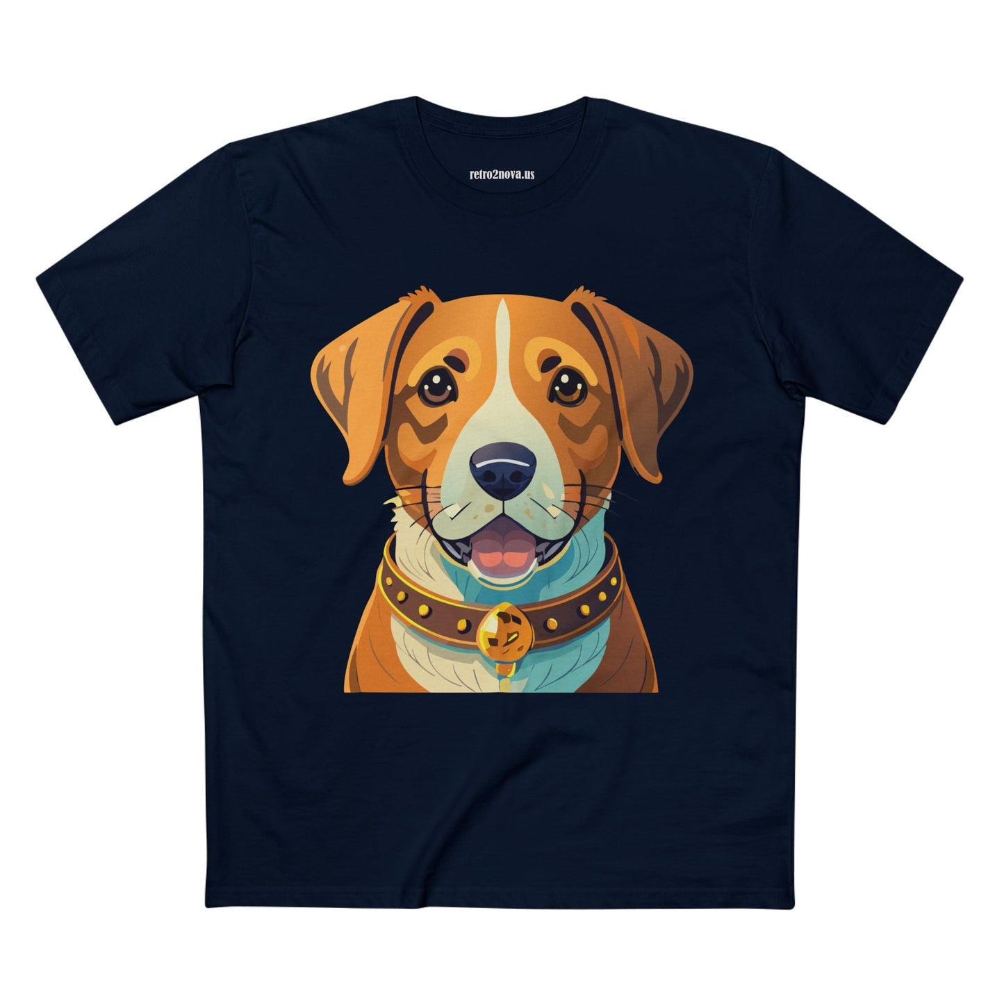 Retro2Nova Unisex Dog Shirt Premium Cotton Tee With Original Art Design Animal Print For Everyday Comfort