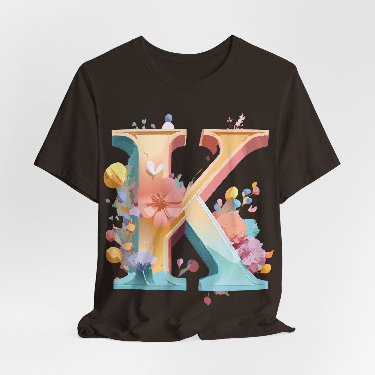 Unisex Letter K Graphic Tee By Adelpha Vintage Inspired Artwork Short Sleeve Shirt