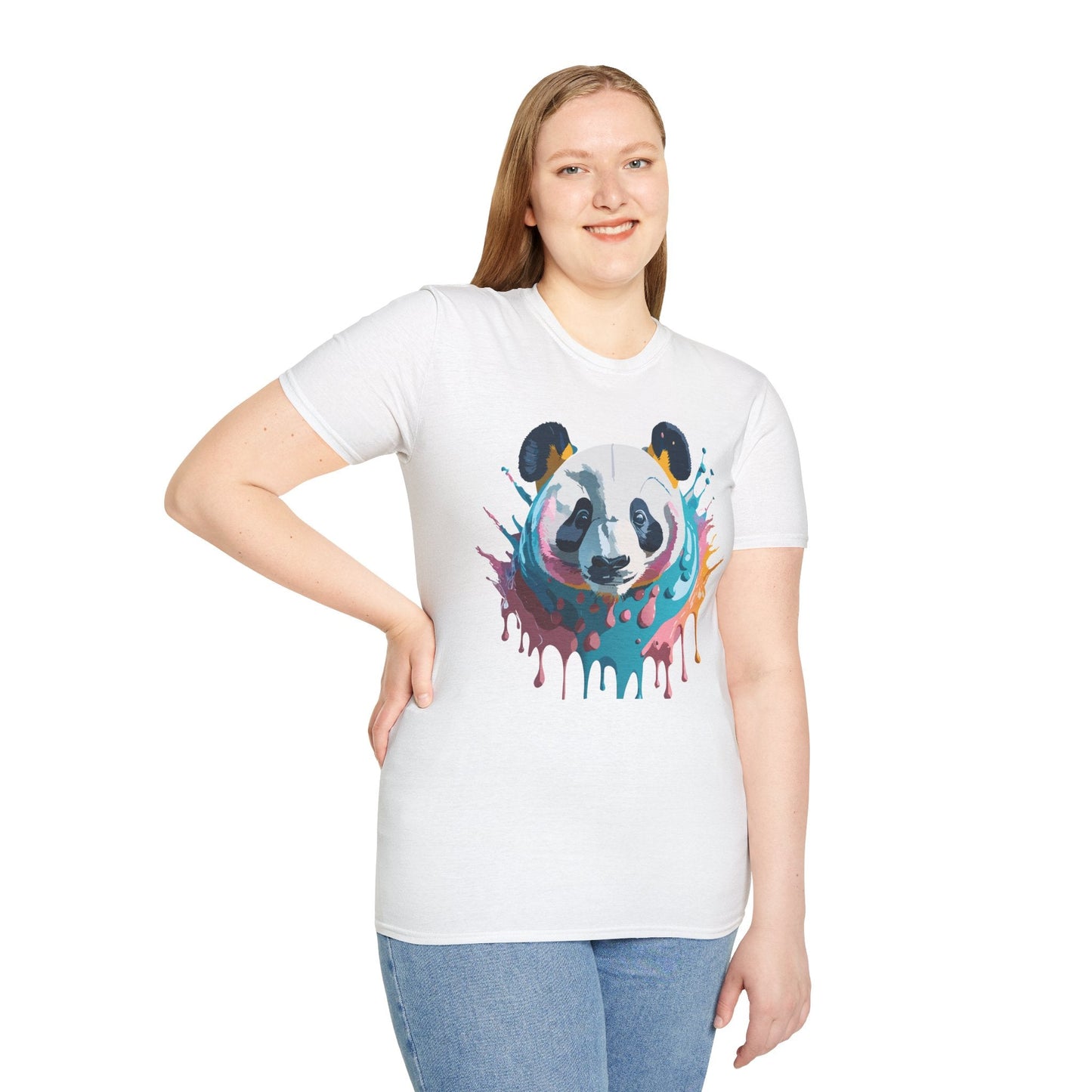 Panda Shirt Unisex T Shirt Gildan Softstyle 64000 Panda Graphic Animal Tee 100 Percent Cotton