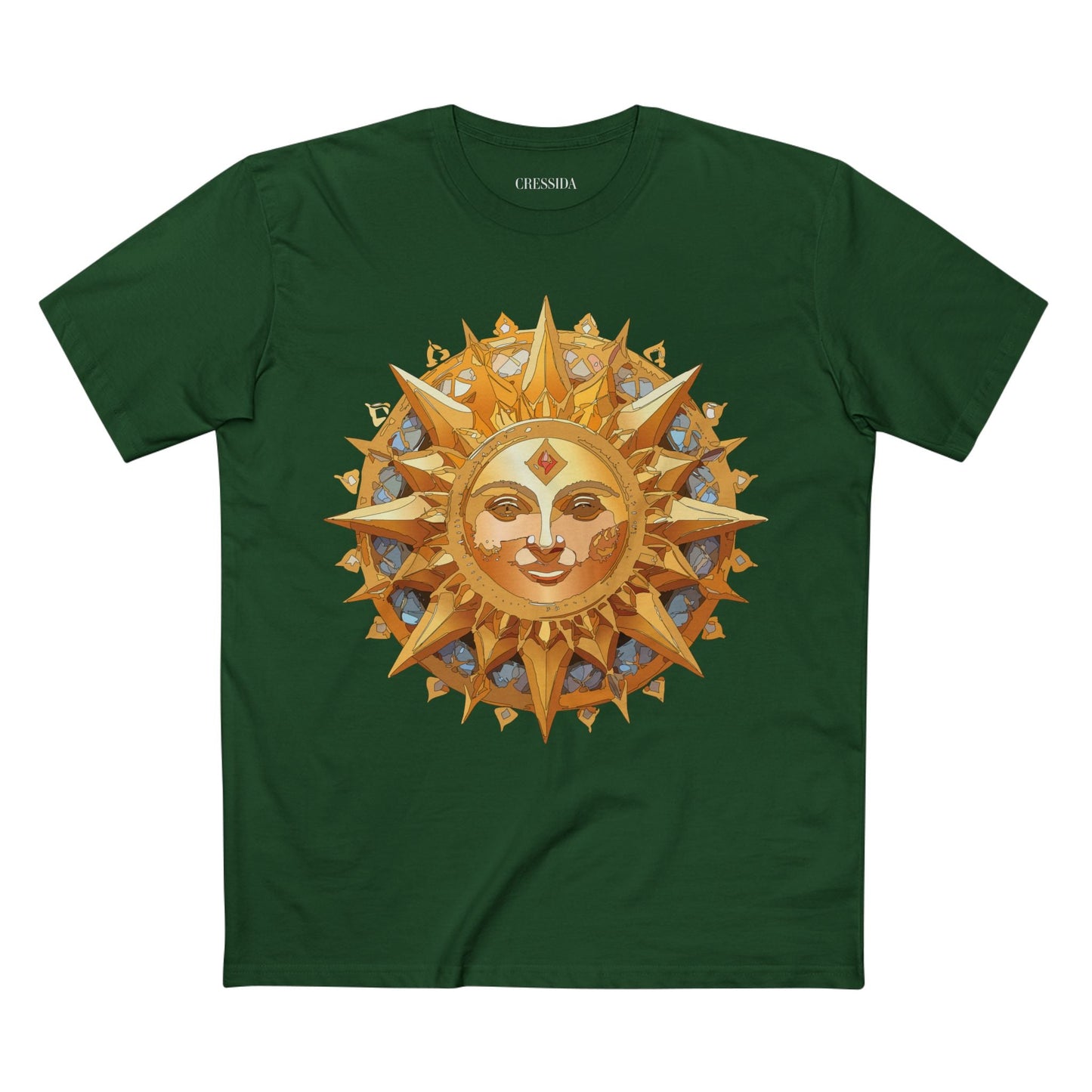 Gold Sun Graphic Unisex 100 Cotton T-Shirt with Golden Art Design 18